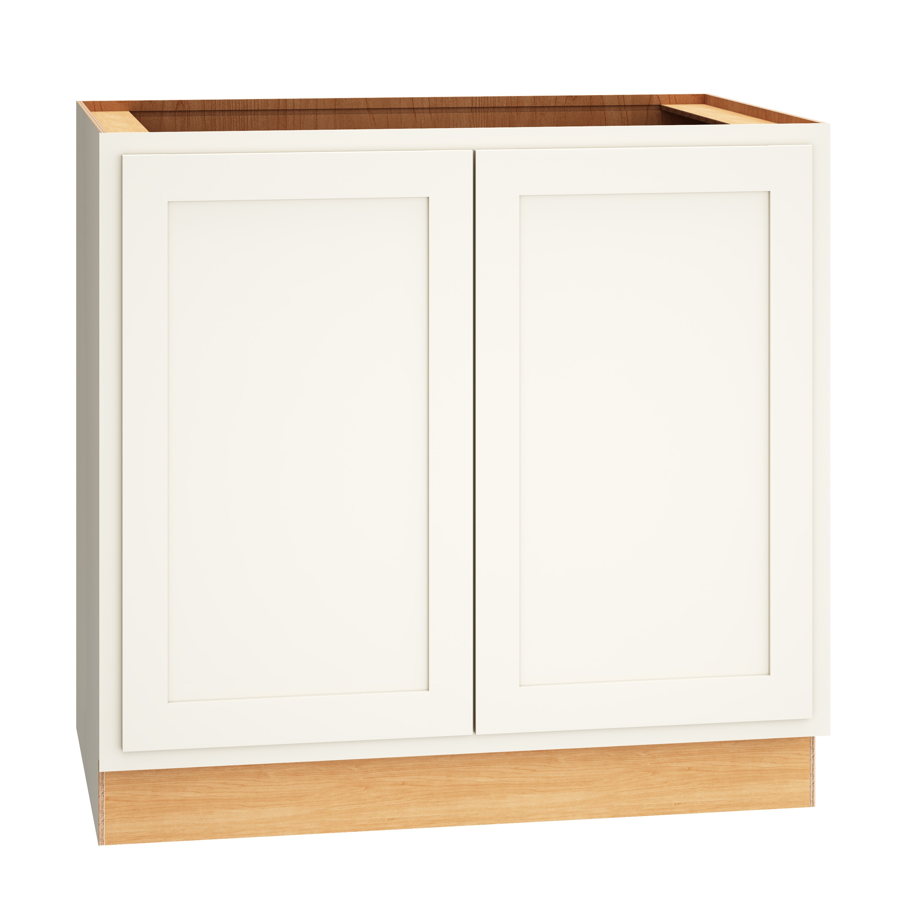 Diamond Express 321 B36FH Jamestown 36-in W x 34.5-in H x 24-in D White Partial Overlay Base Fully assembled Plywood Cabinet (Recessed Panel Shaker)