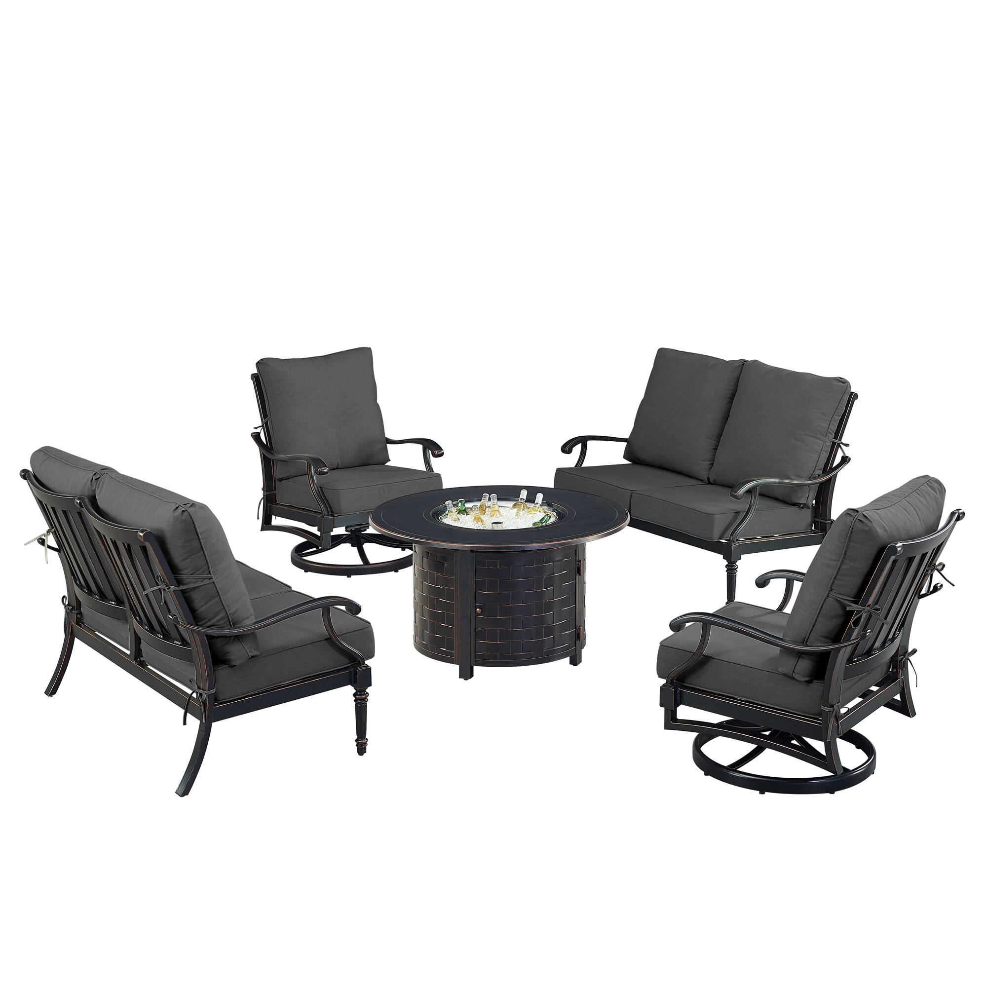 Oakland Living SHACO2LS2CHRICOBKCU Patio-Conversation-Sets - View #4