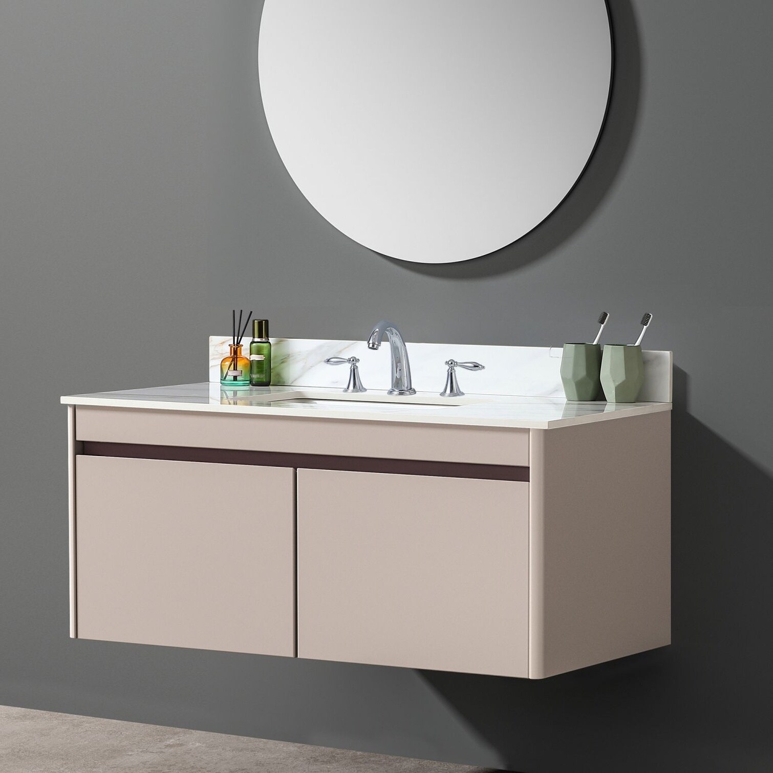 sunjurt PRV87TZLQYAN Vanity-Tops - View #3