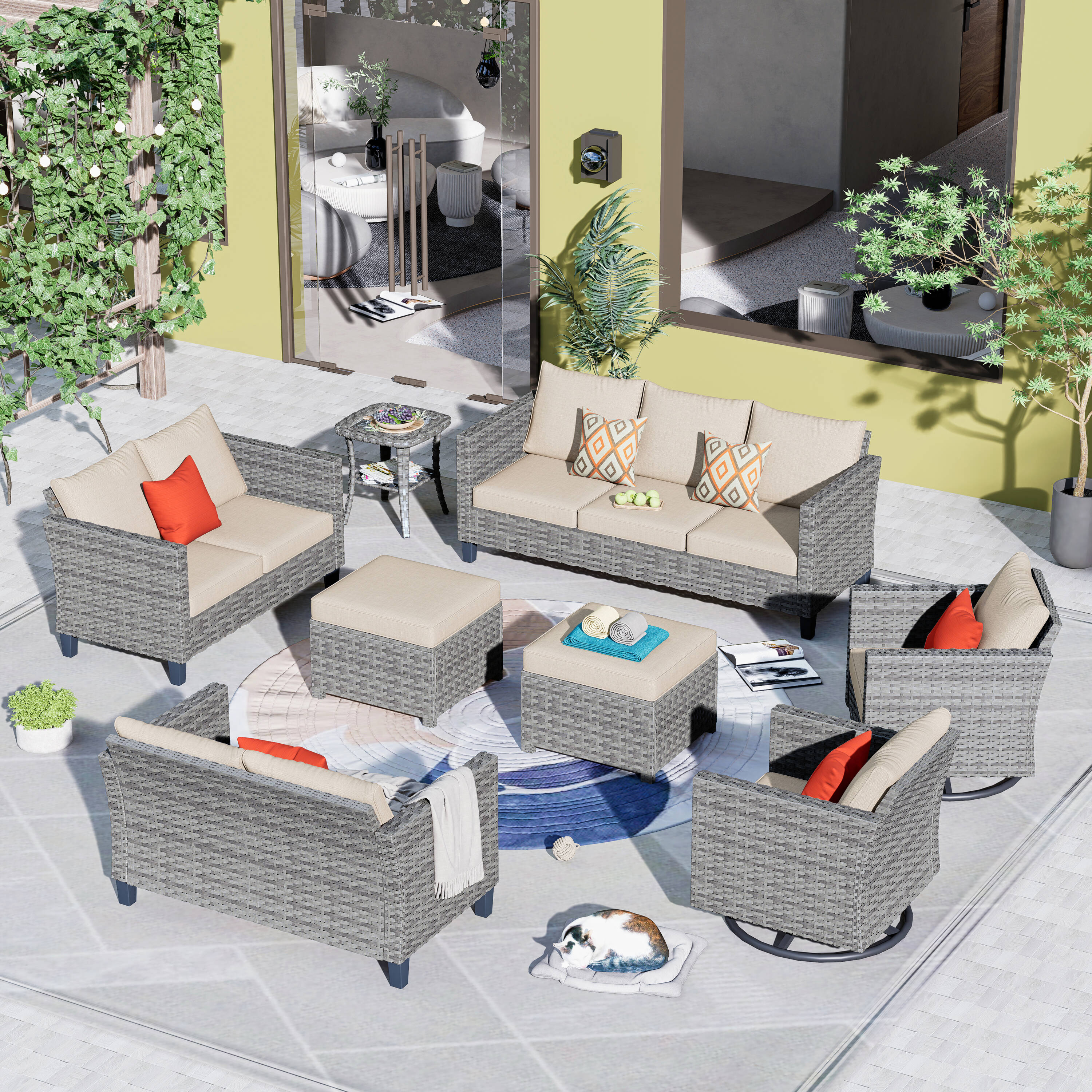 Lowes outdoor patio online conversation sets