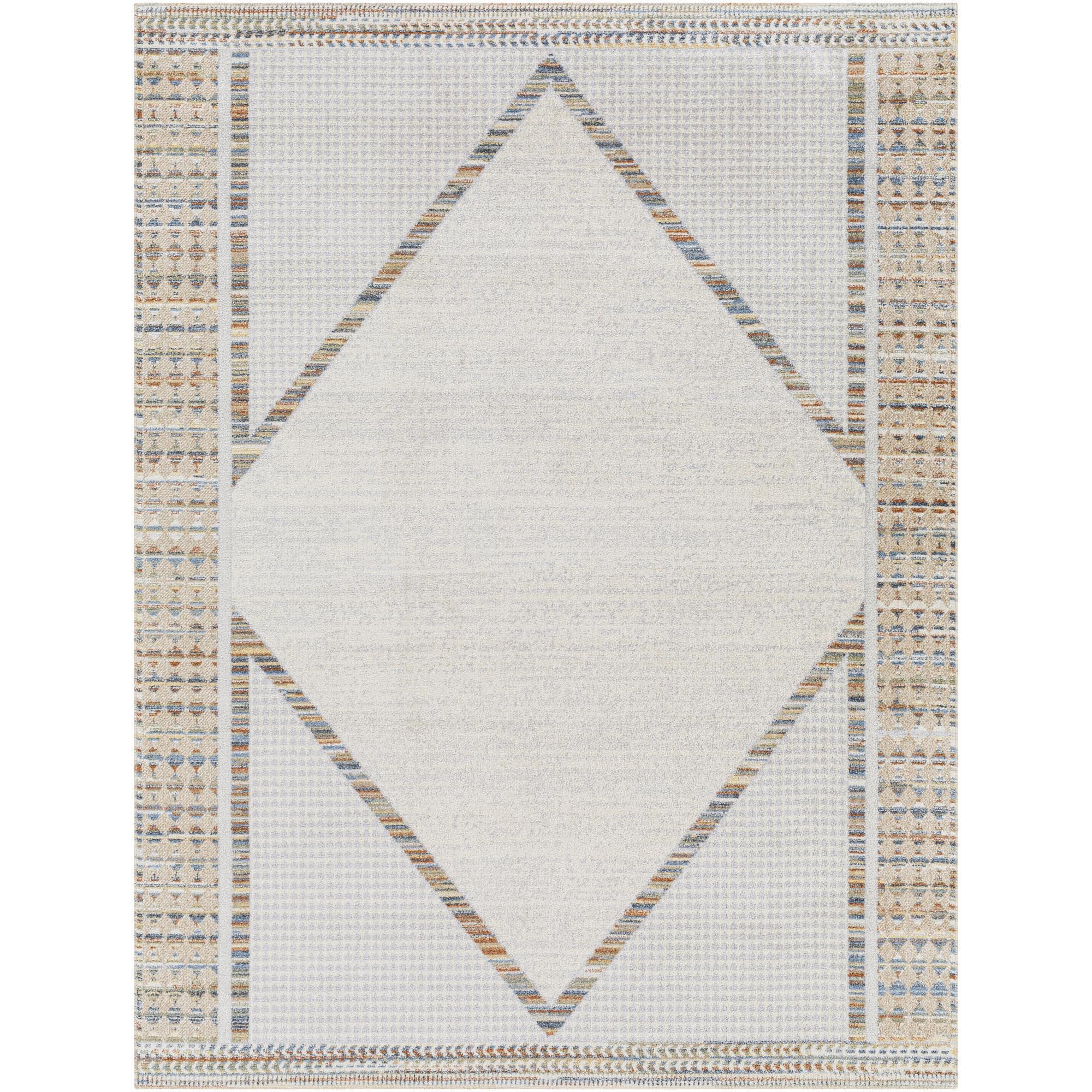 Livabliss LLL2312-710102 Lillian 8 x 10 (ft) Polyester Oatmeal/Multi Rectangular Indoor Geometric Global Machine washable Area rug