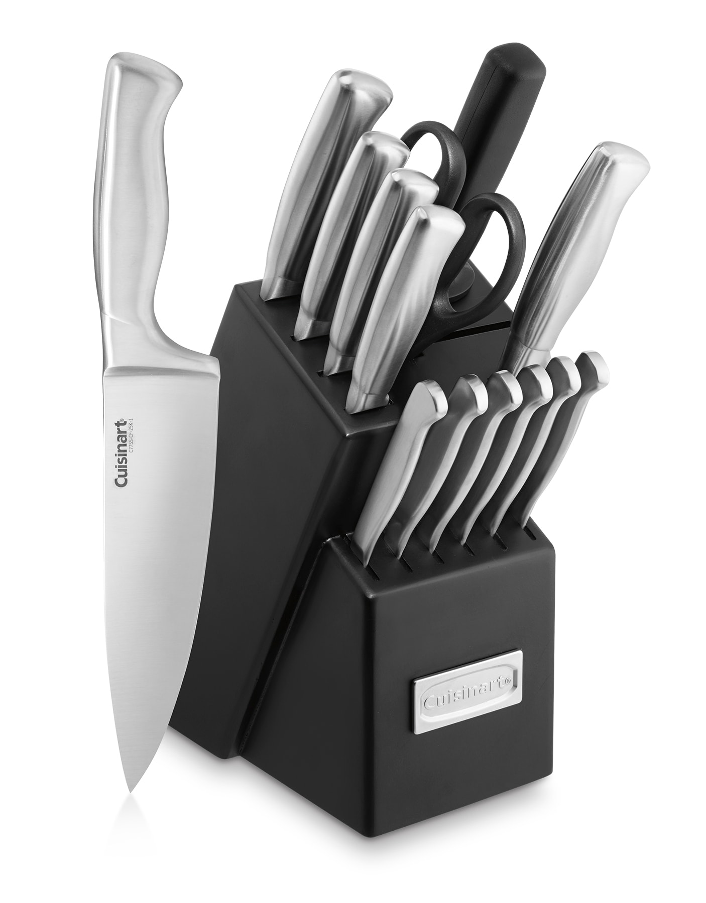 Knife Set, 15 Pieces Stainless Steel Kitchen Knives with Gray