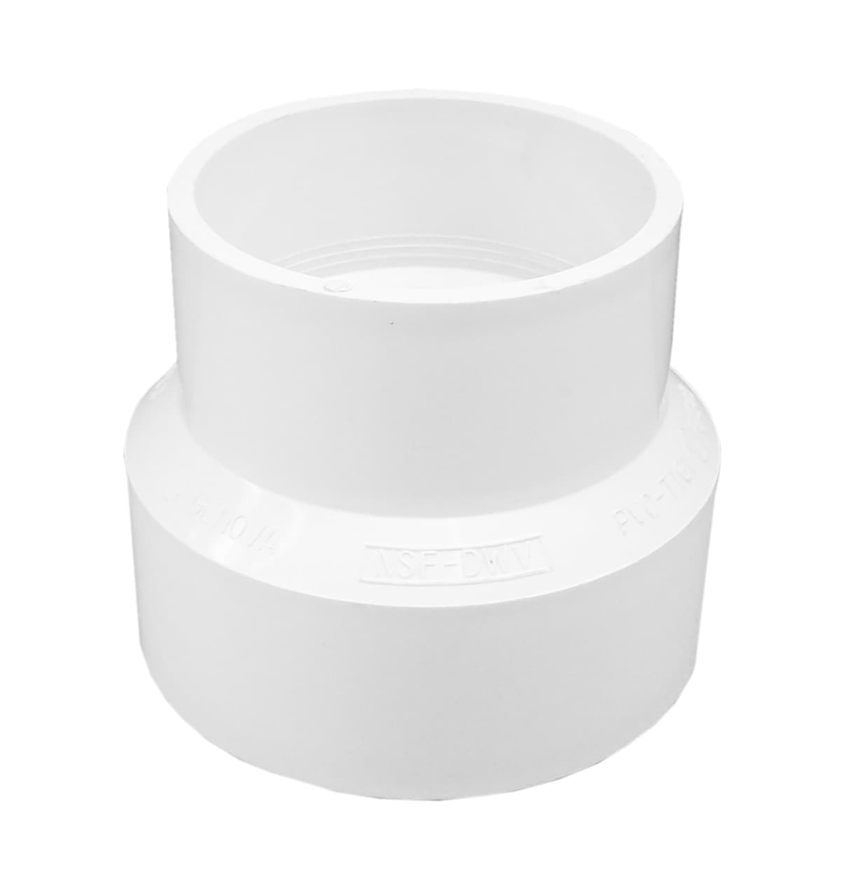 Genova 104535 4-in x 3-in Schedule 30 PVC DWV Reducing Sewer Adapter