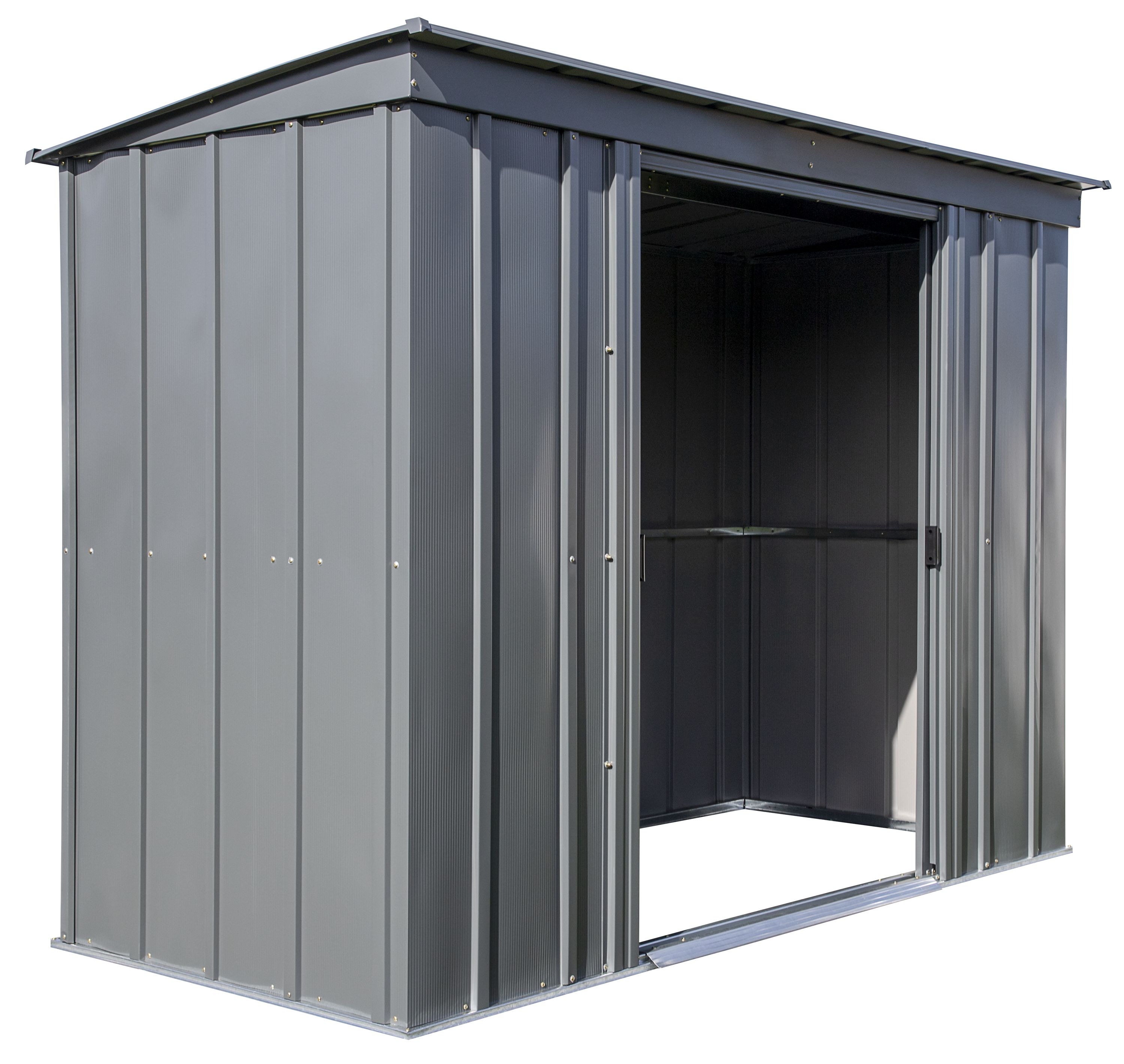 Arrow 8-ft X 4-ft Classic Galvanized Steel Storage Shed In The Metal 