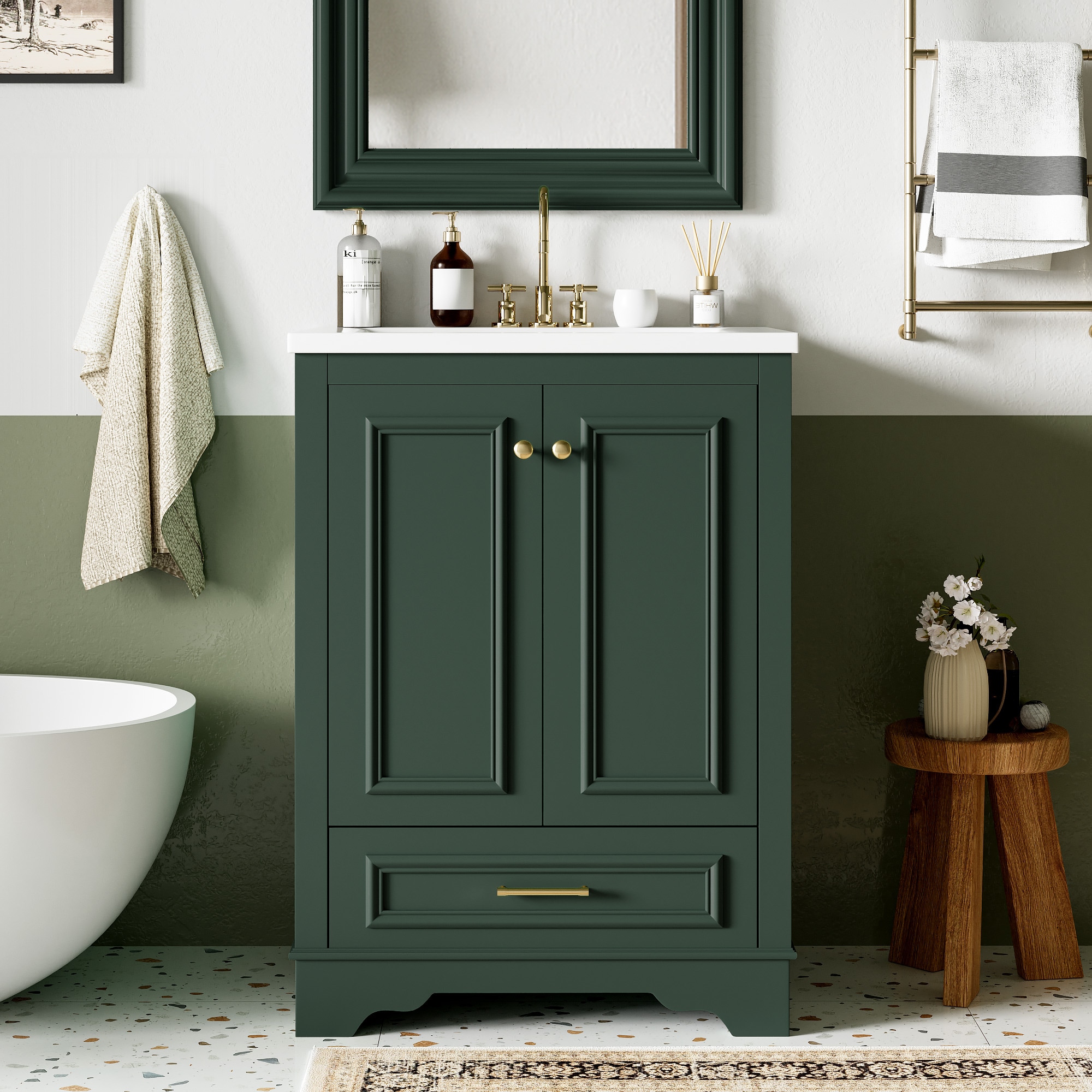 Aortzio HM-BA124-GREEN Bath-Vanity-Combo - View #2