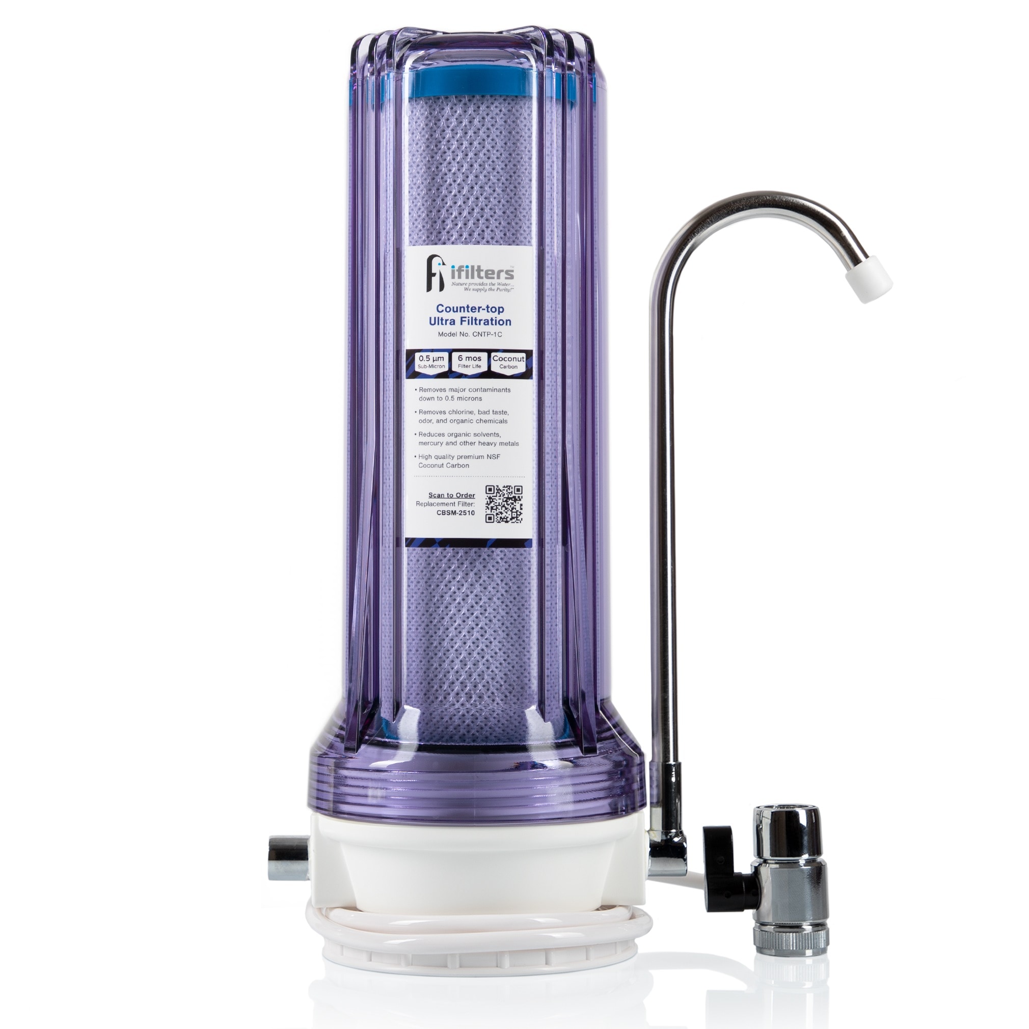 iFilters CNTP-1C CNTP Series Carbon block Clear Counter top filter