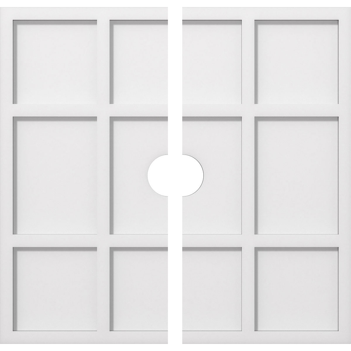 Ekena Millwork CMP24RK2-03000 Rubik 24-in W x 24-in L Contemporary PVC Split Ceiling Medallion