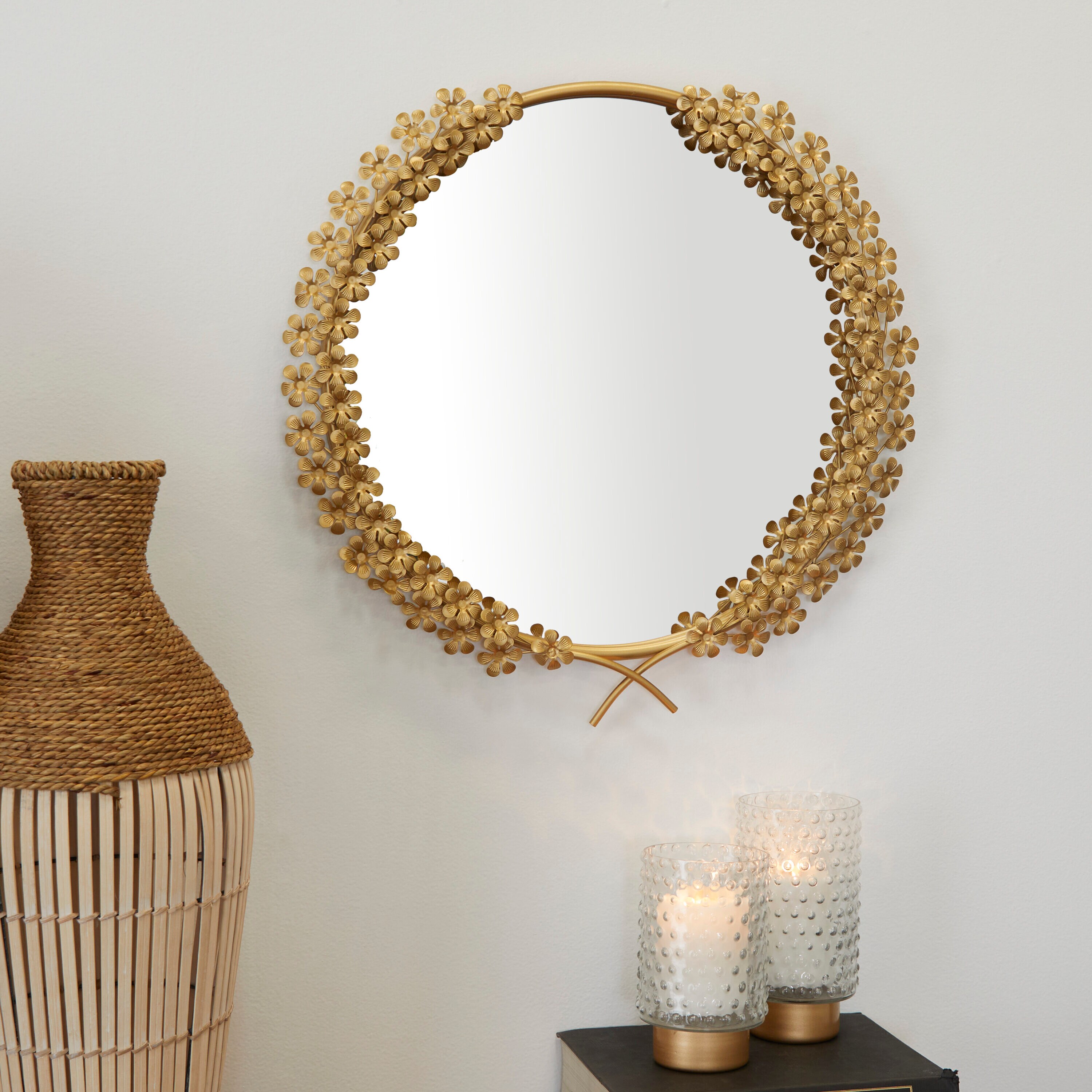 CosmoLiving by Cosmopolitan Round Metal Wall Mirror & Reviews