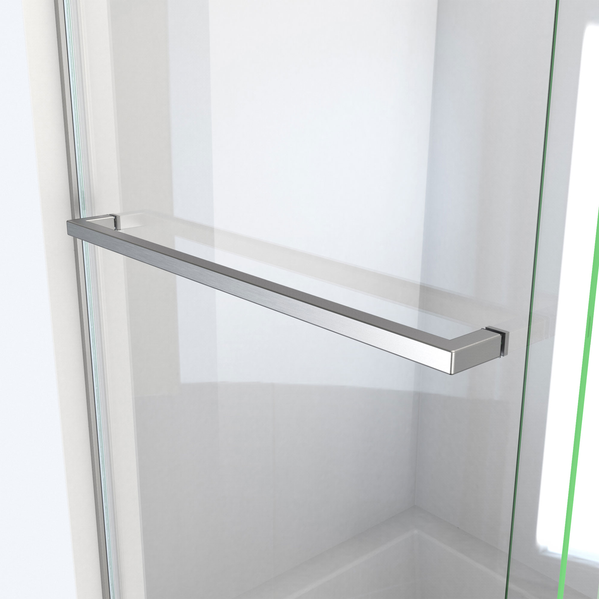 Essence 56-60" Frameless Brushed Nickel Tub Door with ClearMax™