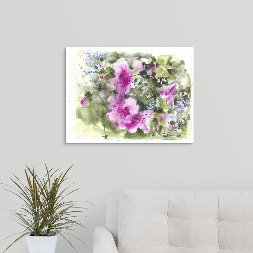 GreatBigCanvas Savannah Azaleas by Tiffani Ta 18-in H x 24-in W ...