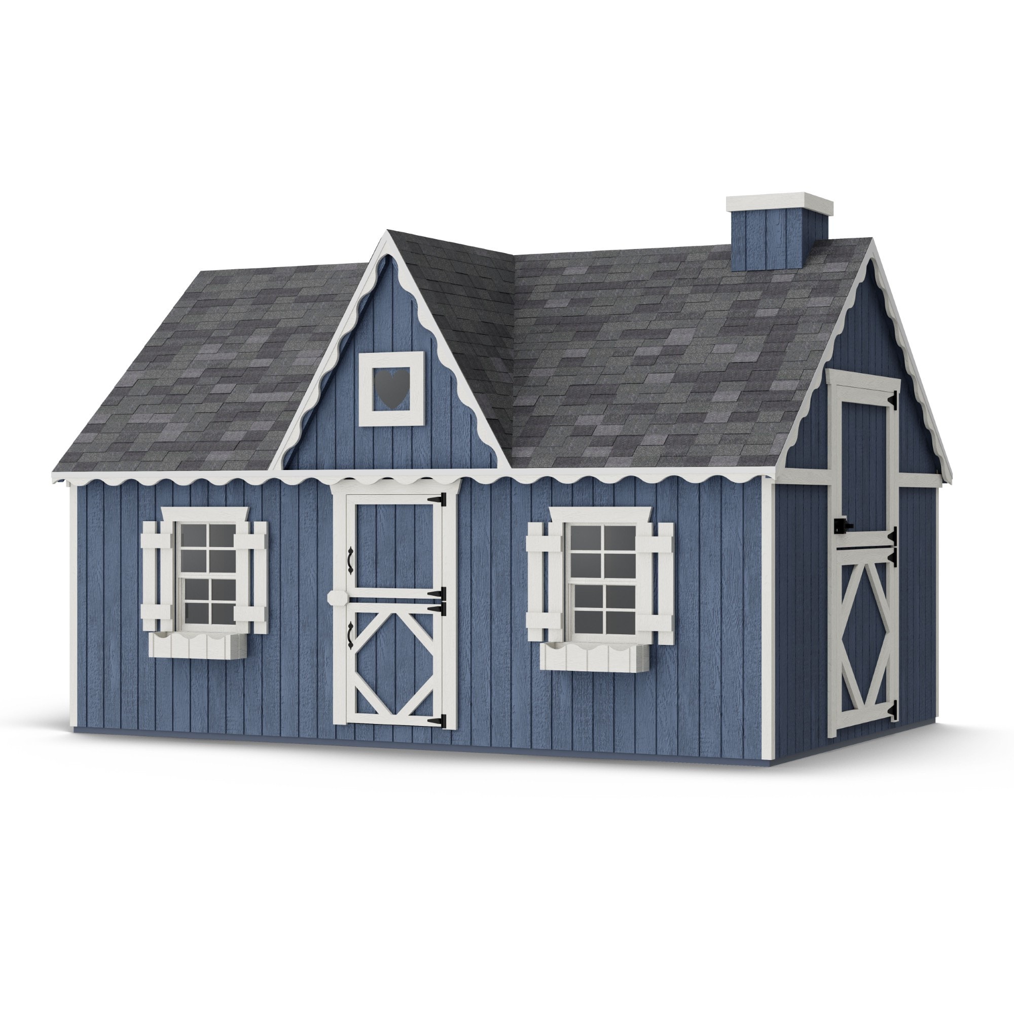 Little Cottage Co 8x12 Victorian Playhouse with Loft Outdoor Wood Playhouse #8X12 VP-PNK-FK-LFT
