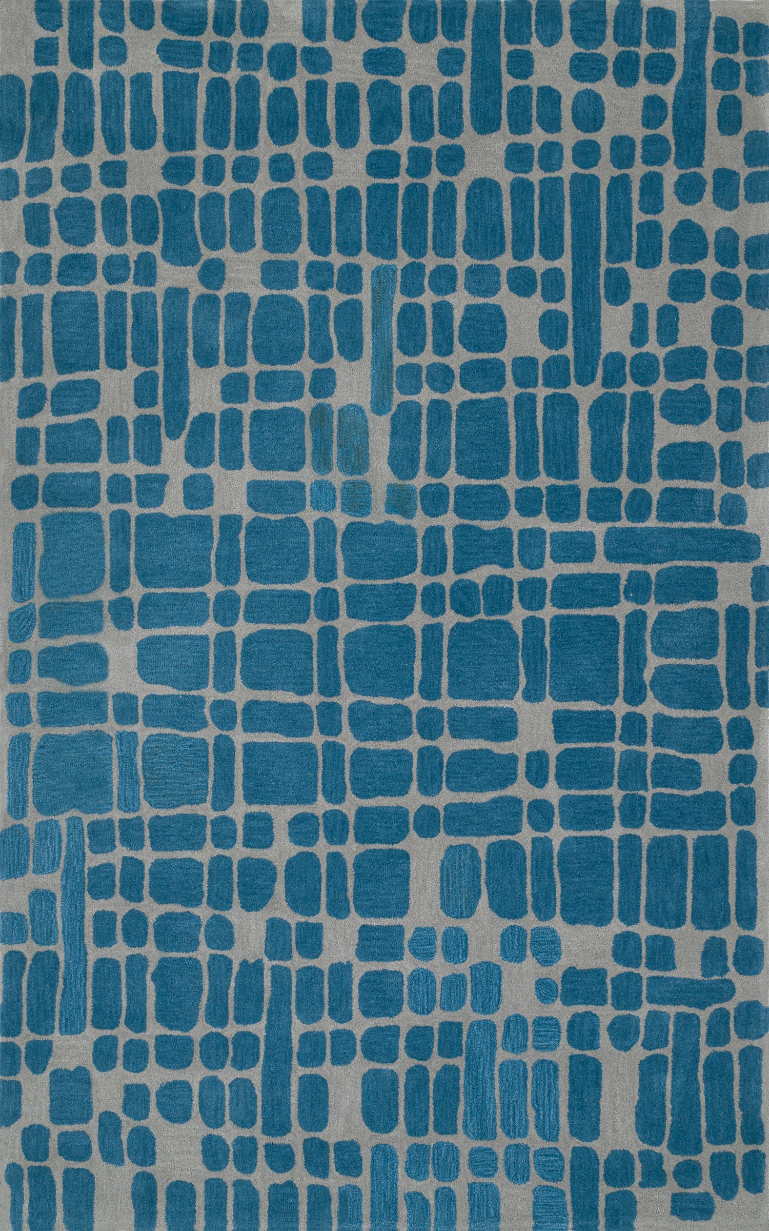 Addison Rugs OSTA11BL4X6 Taylor 4 x 6 (ft) Tufted Polyester Blue Rectangular Indoor Geometric Mid-Century Modern Area rug