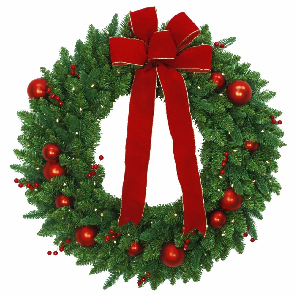 36 inch pre lit battery operated wreath