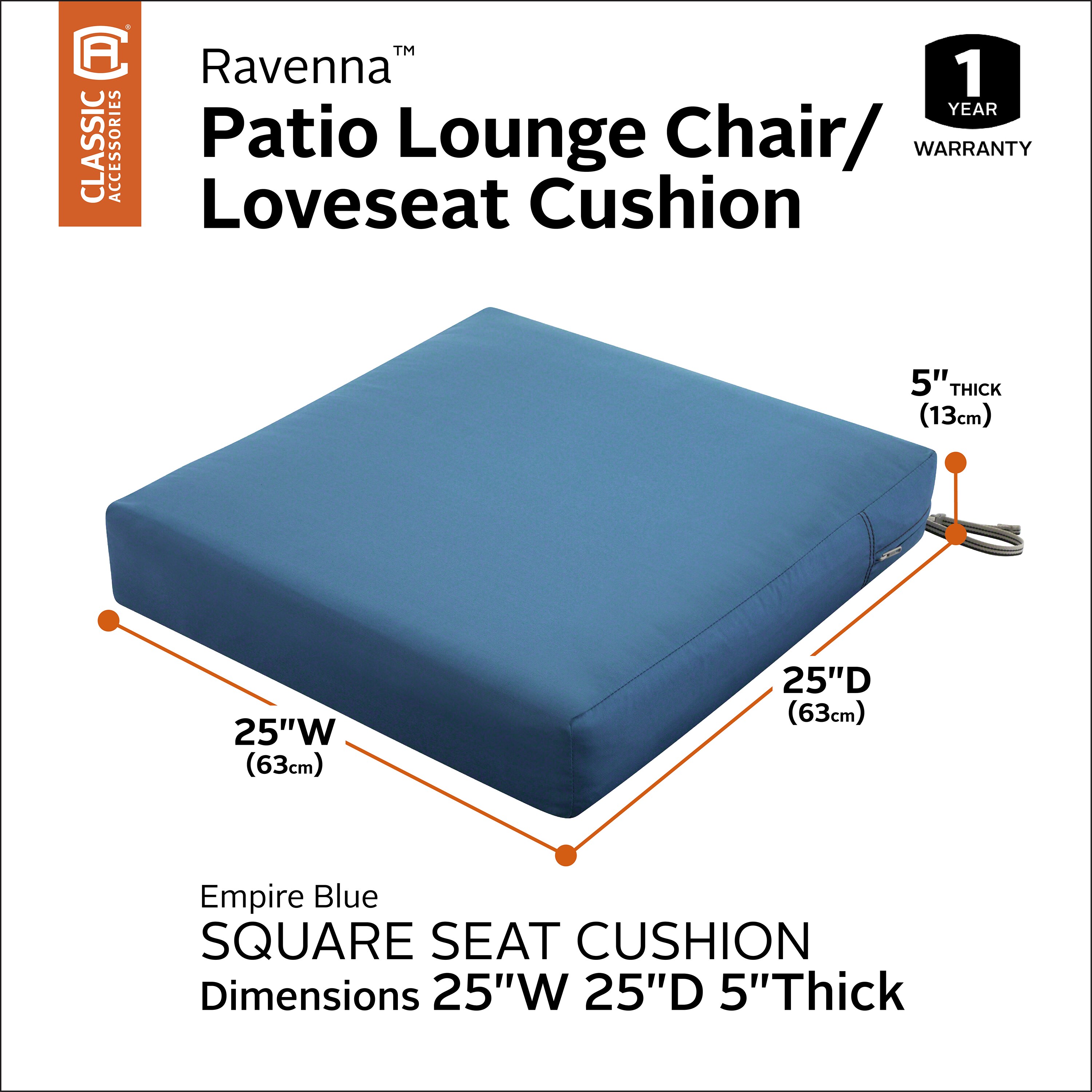 Classic Accessories 62-020-EMBLUE-EC Patio-Furniture-Cushions - View #6