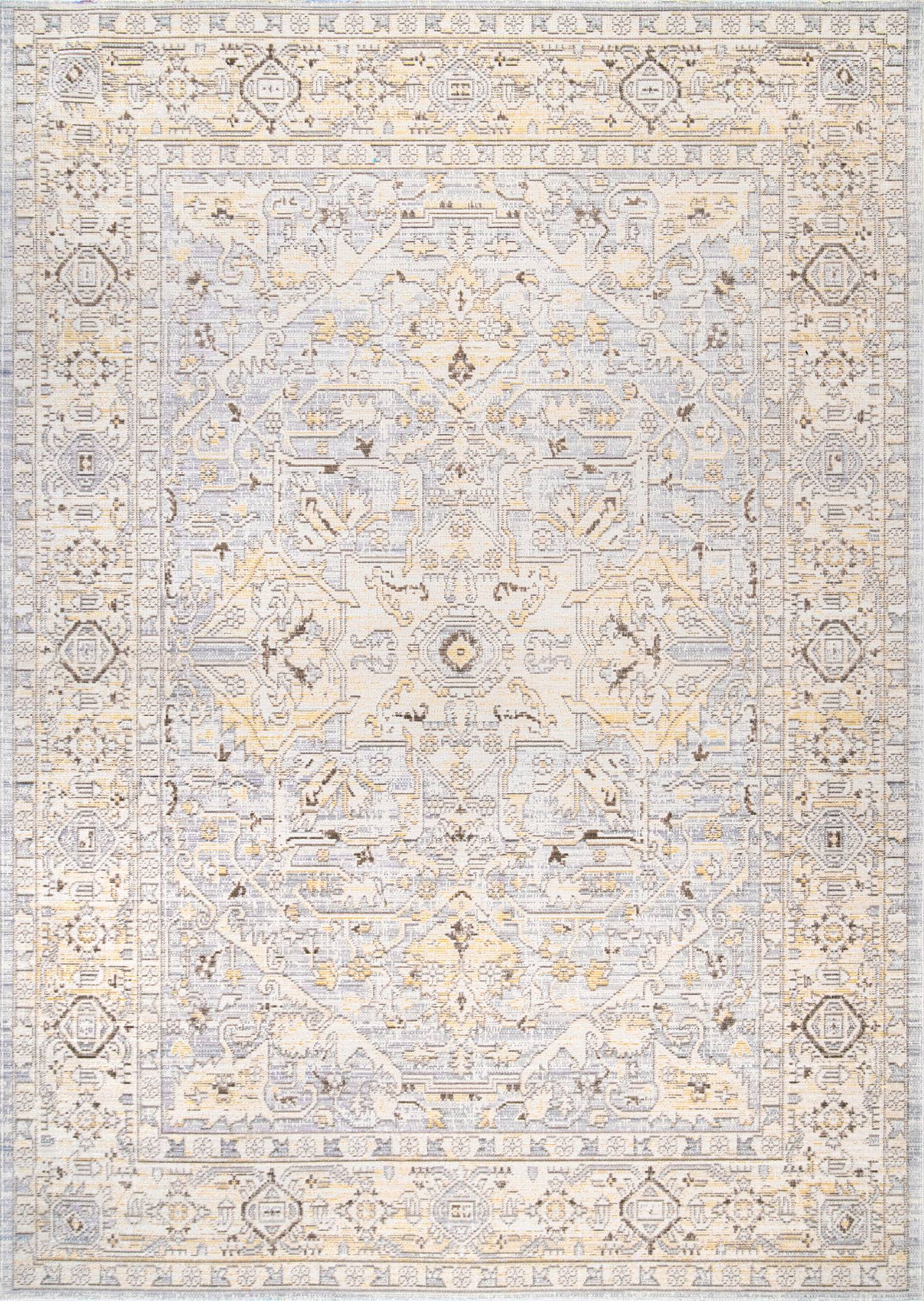 nuLOOM PSJE09B-8010 8 x 10 Beige Indoor Distressed/Overdyed Vintage Area Rug