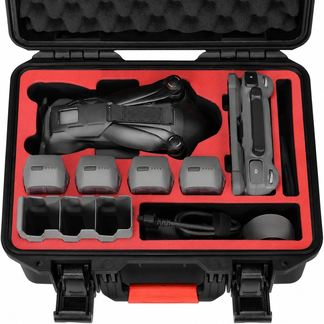 Justincity  Hard Case with Controller Lanyard for DJI Mavic 4 Pro Creator Fly More Combo Fits DJI RC Pro 2 RC 2 RC2 with Sunshade Up to 8 power