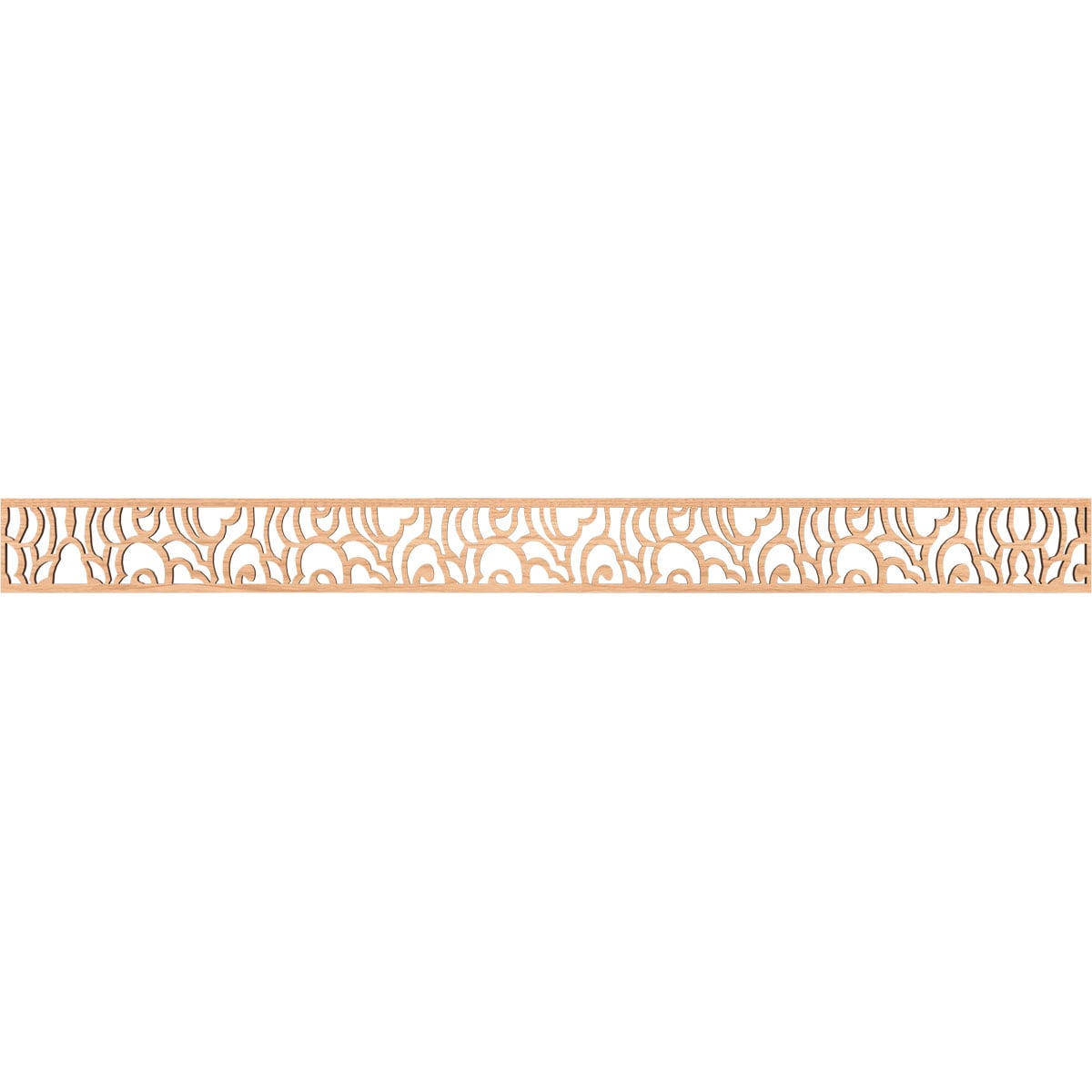 Ekena Millwork MLDB04X46SPFHI Springfield Fretwork Flat Trim 4-in x 3.87-ft Hickory Brown Unfinished 2156505 Pierced Wall Panel Moulding