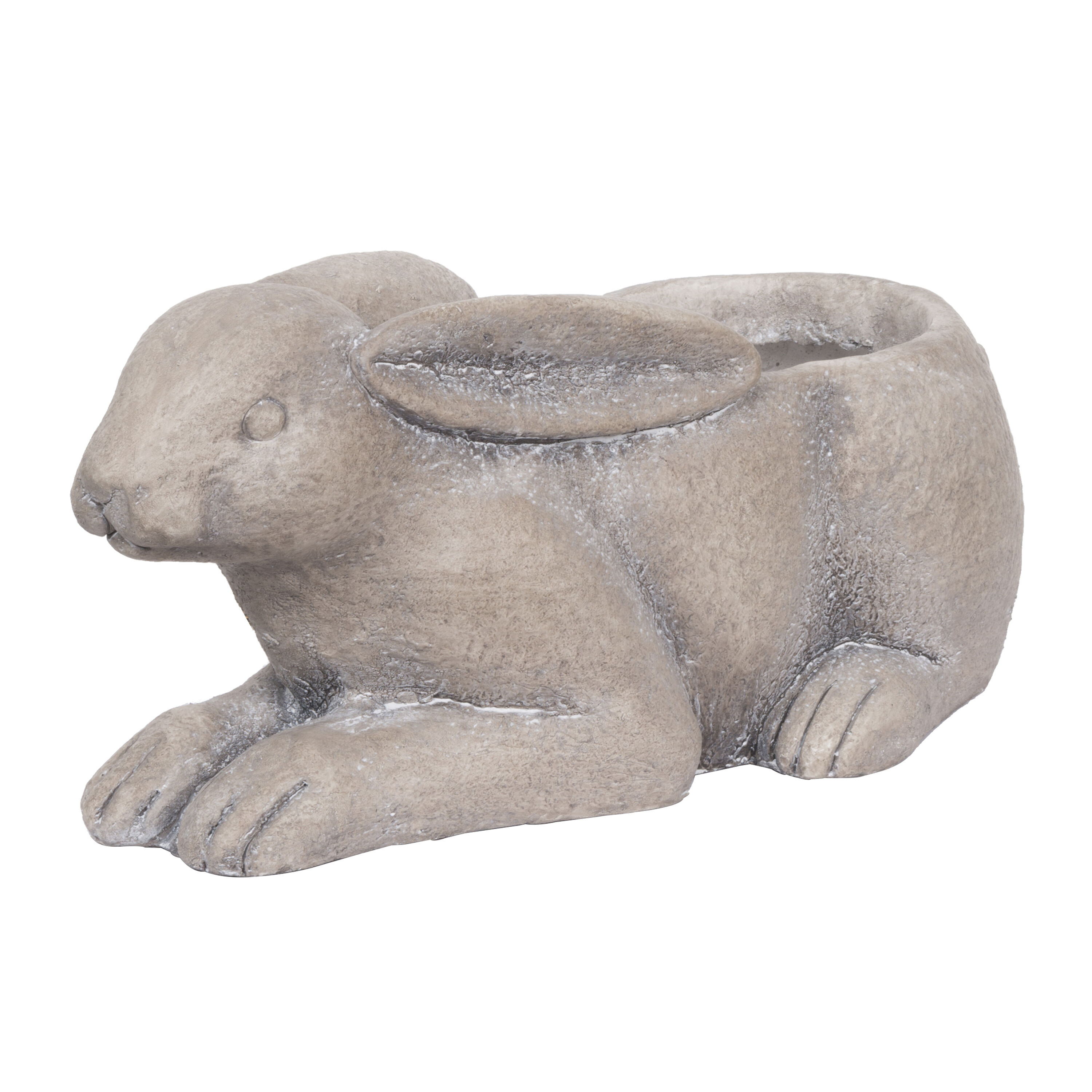 Benzara BM206696 Novelty 7.9-in W x 7.1-in H Gray Resin Indoor/Outdoor Planter