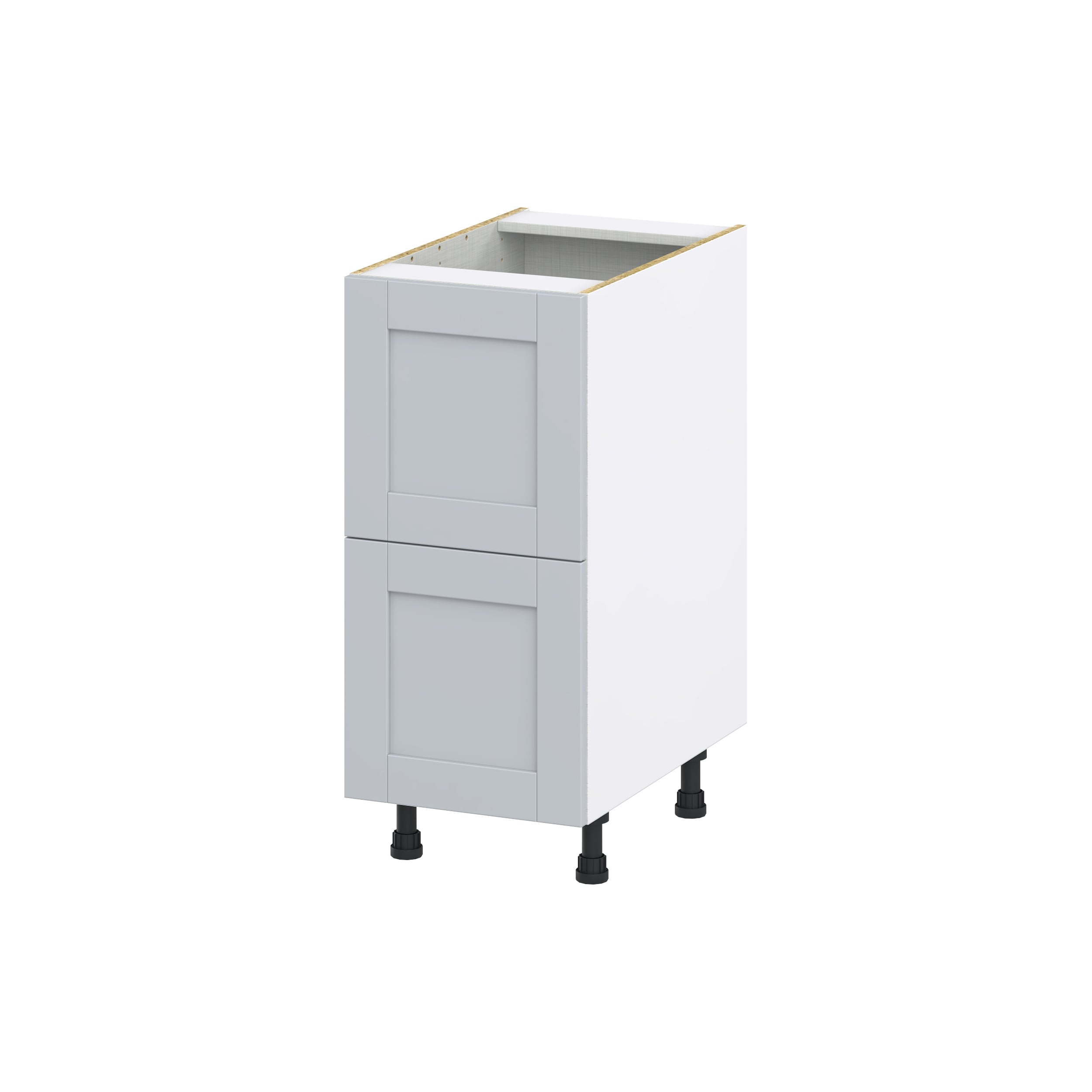 Hugo&Borg Charlesberg 15-in W x 34.5-in H x 24-in D Gray 2-Drawer Base Fully Assembled Cabinet