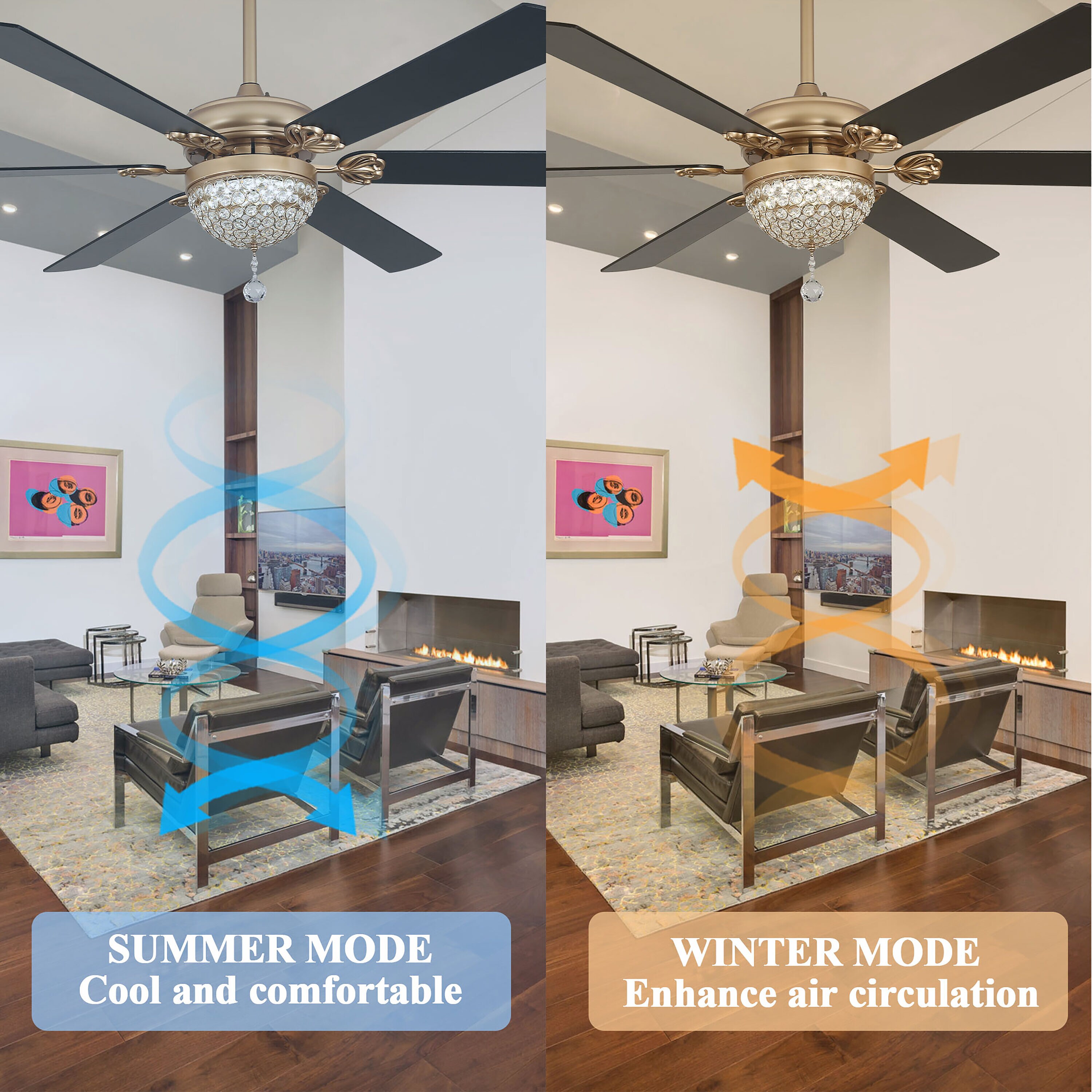 Cusp Barn DC6503-G Ceiling-Fans - View #5