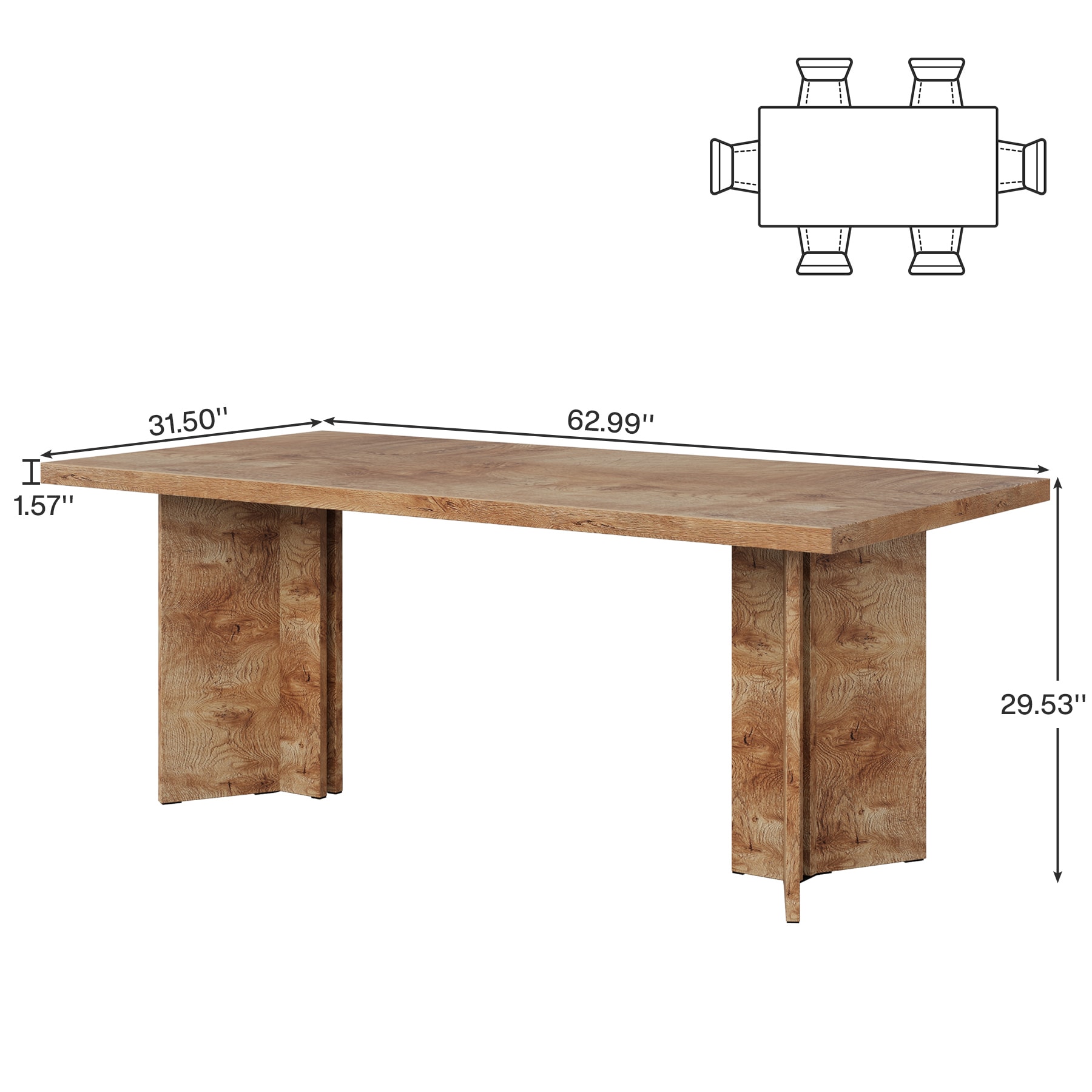 Tribesigns LWFD-JW1031 Dining-Tables - View #5