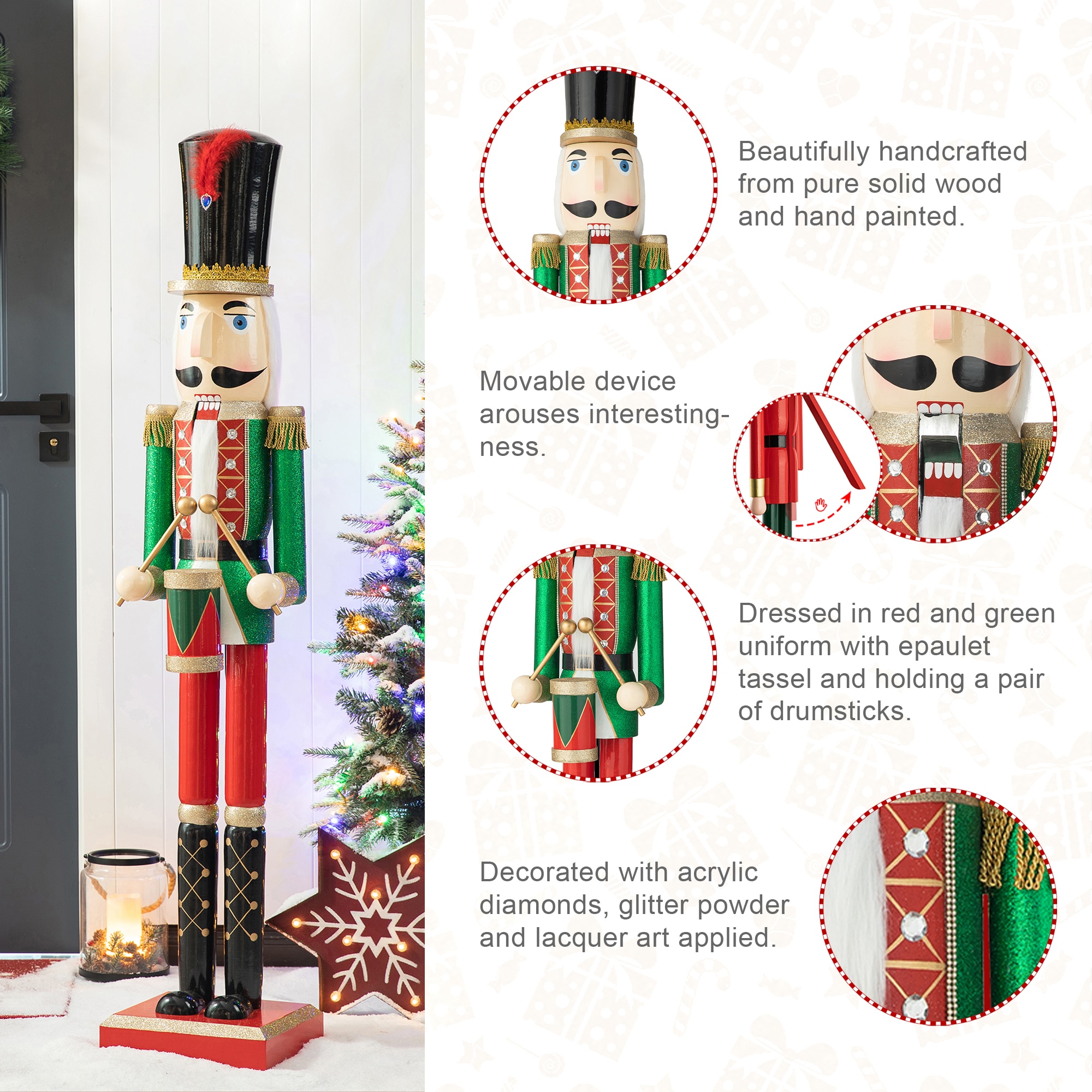 Glitzhome 2036700006 Table-Christmas-Decorations - View #7