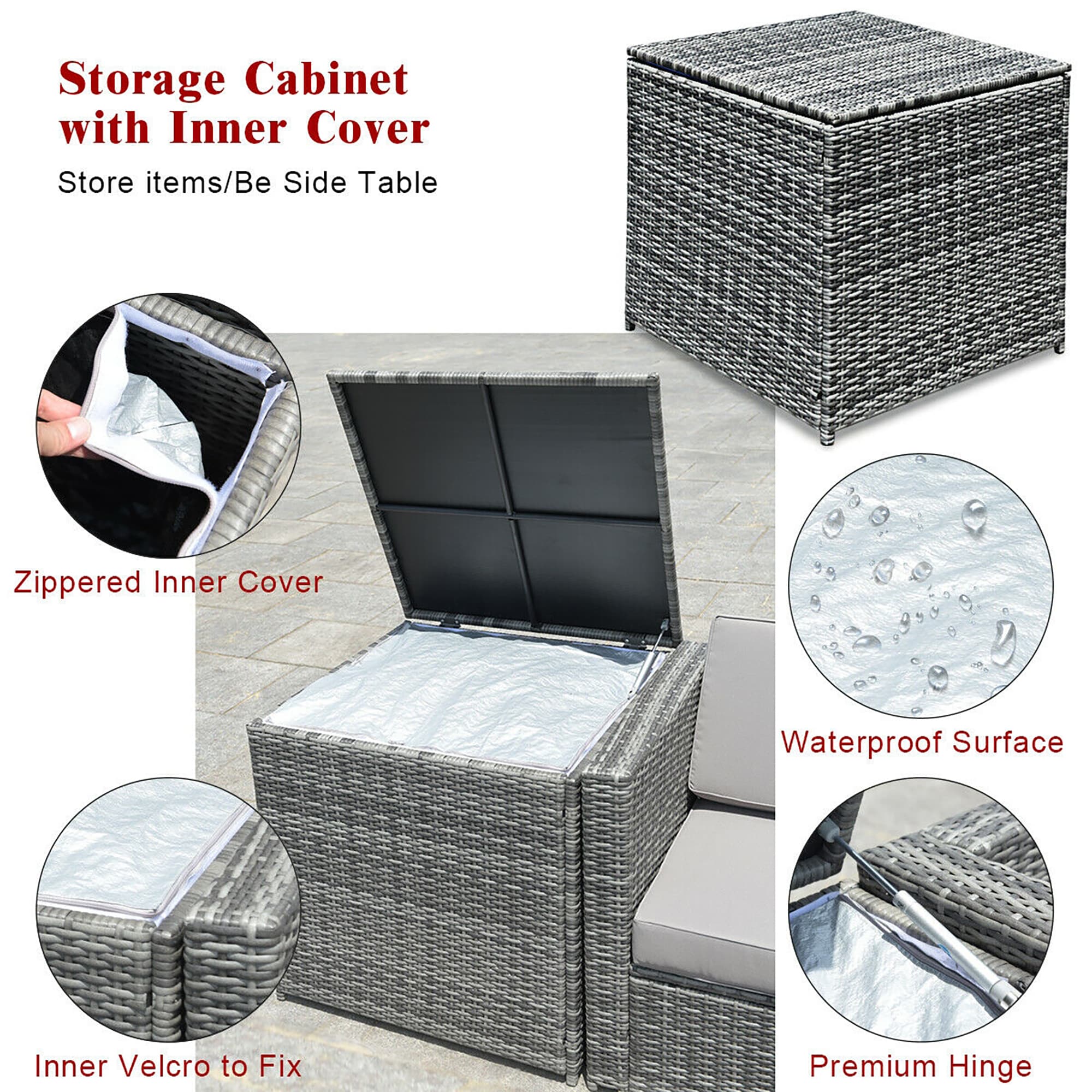 CASAINC CN-WFQ004-GRD Patio-Conversation-Sets - View #6