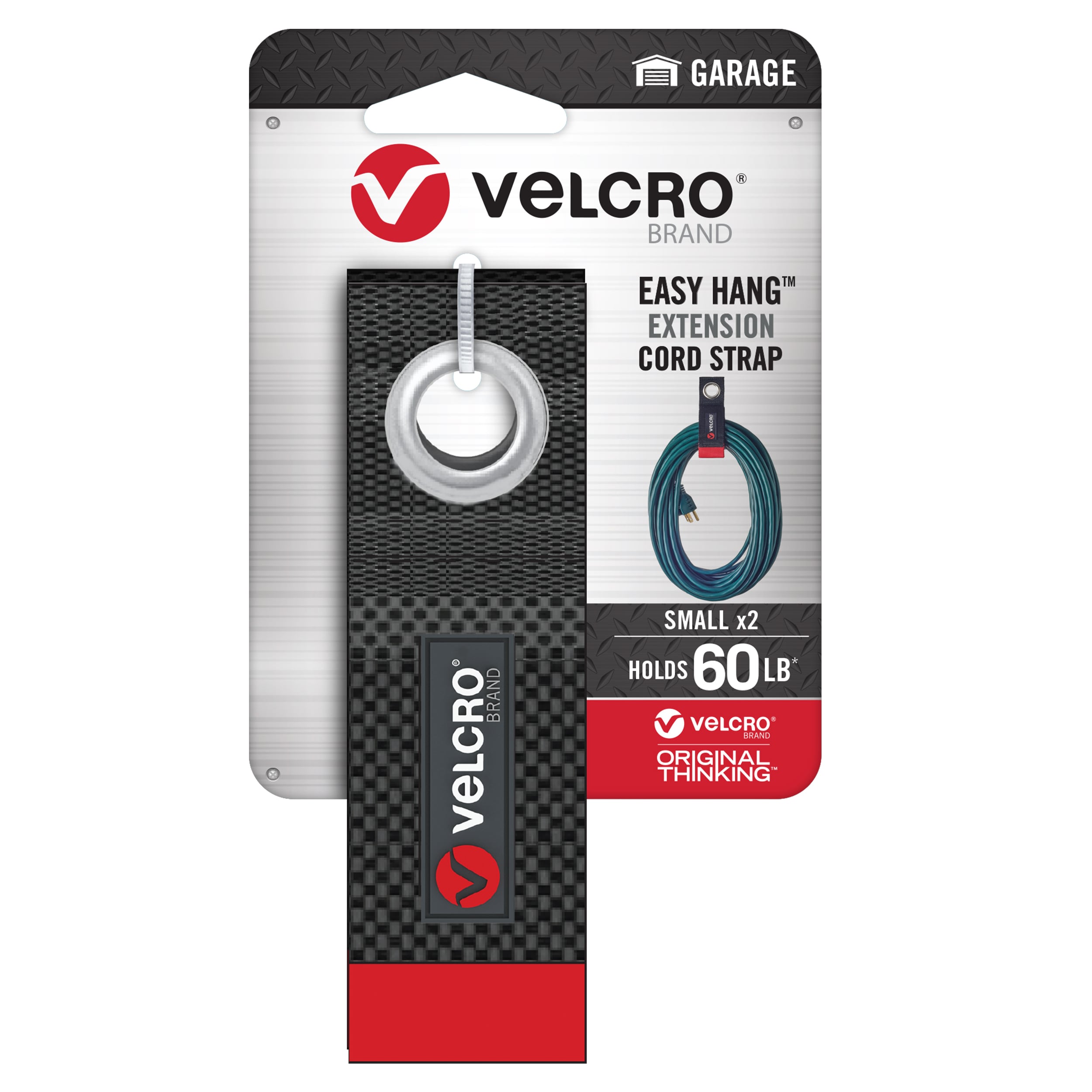VELCRO Brand Black Easy-hang Extension Cord Strap 1/2in X 10in (2-Pack) in  the Specialty Fasteners & Fastener Kits department at
