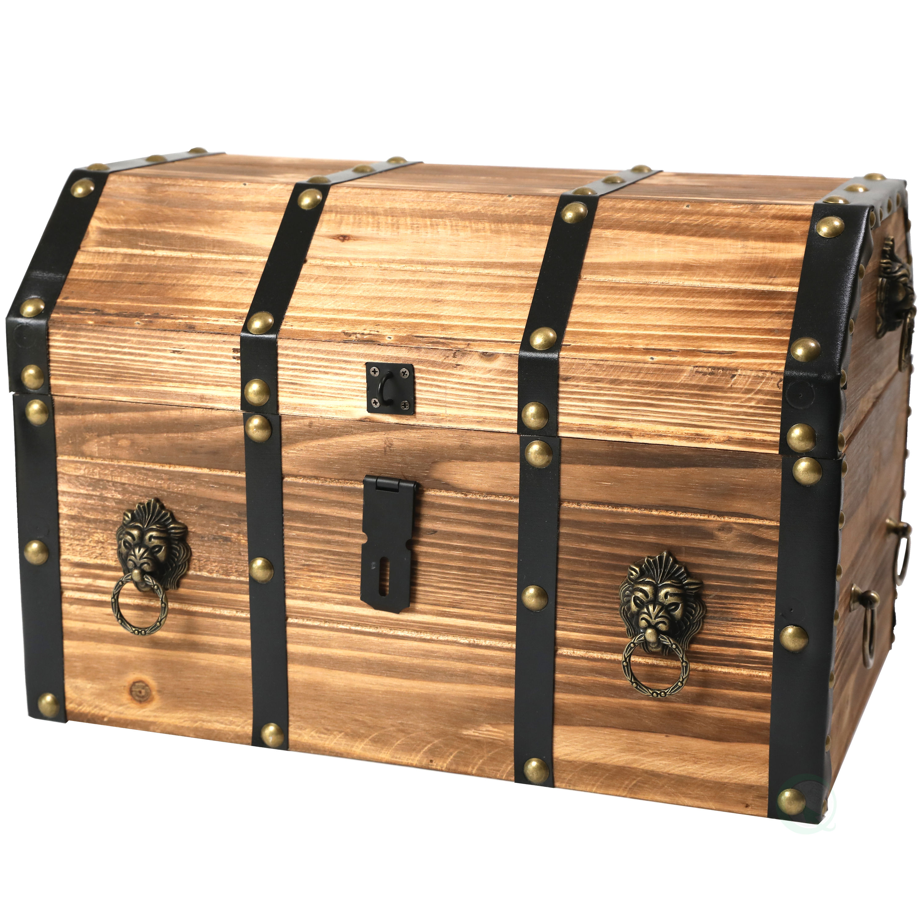 New Vintiquewise Cherry Wood with Fretwork Detail Vintage Trunk QI003426.L 