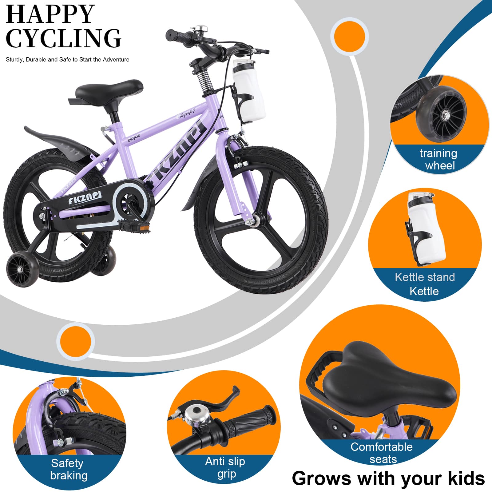 Vynxaria 20 inch kids bike for boys and girls lightweight steel frame ...