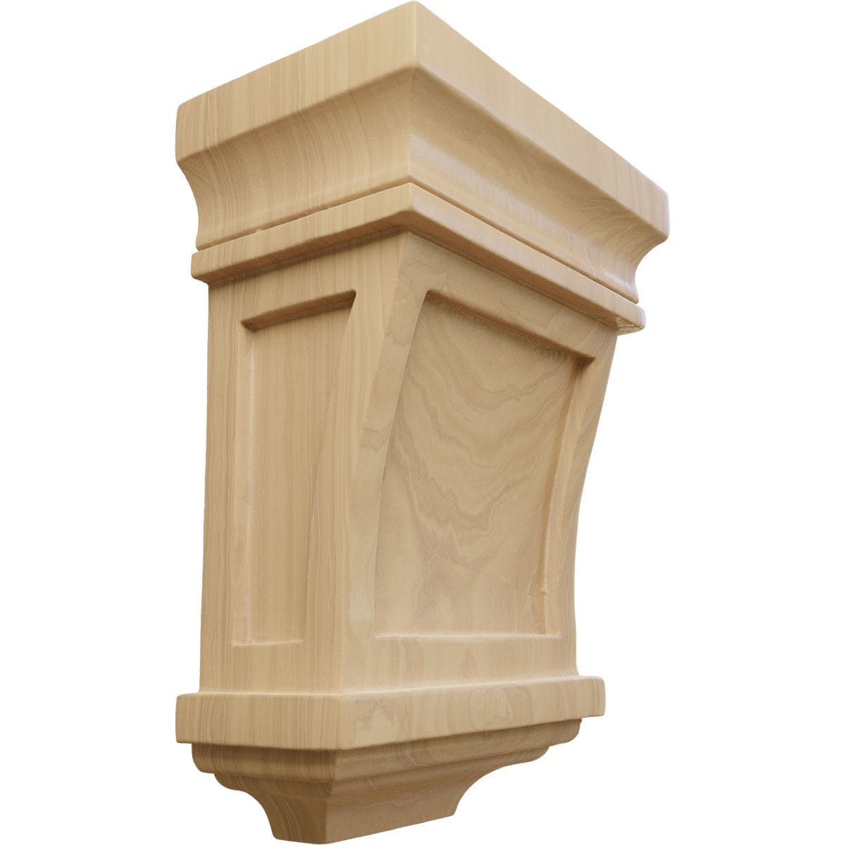 Cherry Hand-Carved Hardwood Decorative Corbel 5" x 3" x 7"