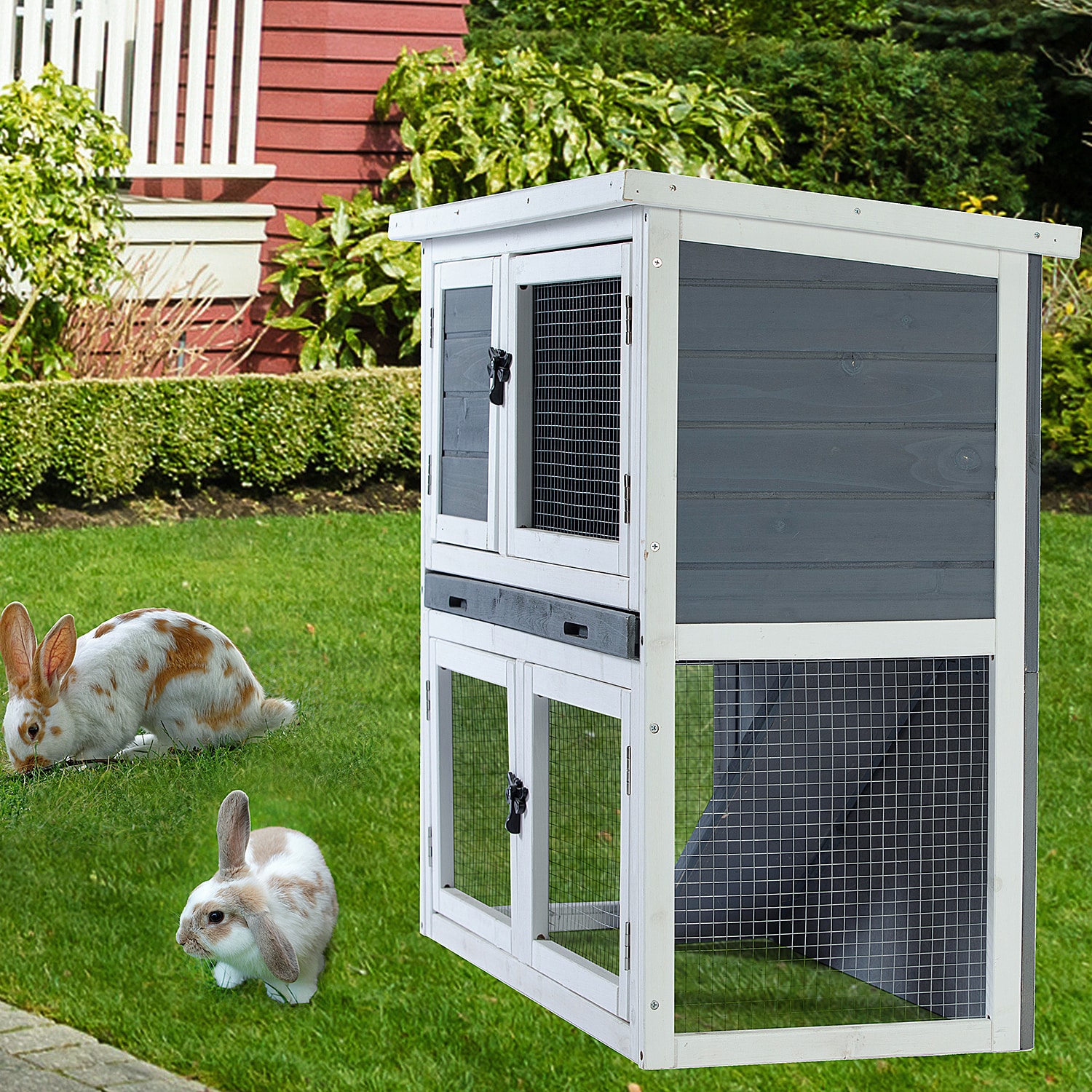 Mondawe MO-97636044 White Wood Chicken coop