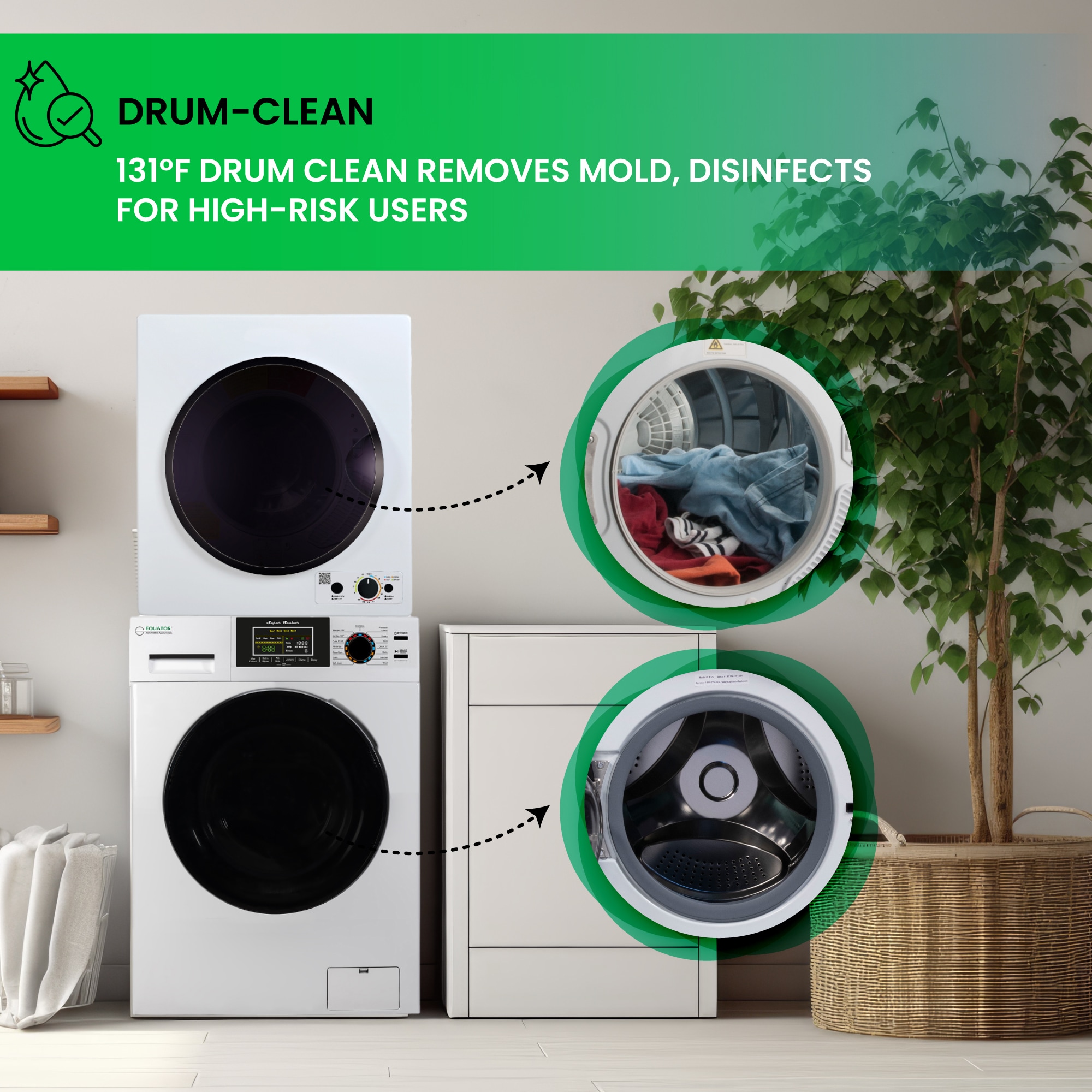 Equator Advanced Appliances EW 835 + ED 850 Combo-Washer-And-Dryer - View #11