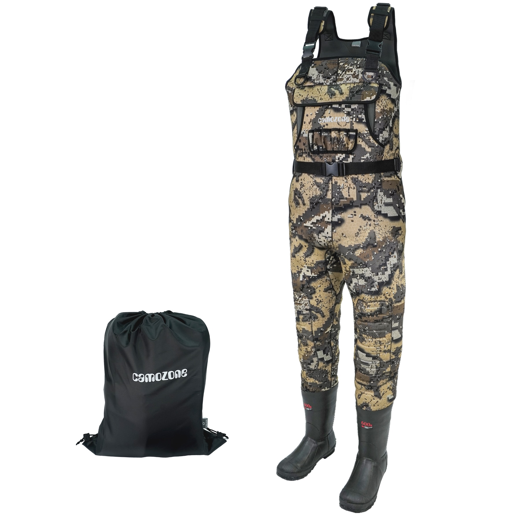 CAMOZONE Neoprene Chest Waders with Boots-size7 Unisex Fishing