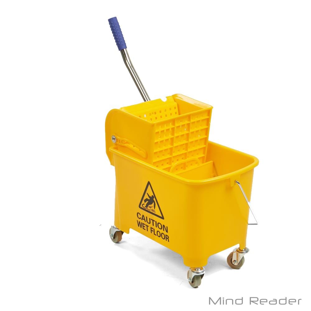 Turbulentie niet Situatie Mind Reader Mind Reader 20 Liter Heavy Duty Mop Wringer Trolley, Yellow in  the Mop Wringer Buckets department at Lowes.com