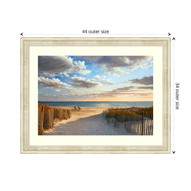 Amanti Art White Wood Framed 33.75-in H x 44.25-in W Photography Wood ...