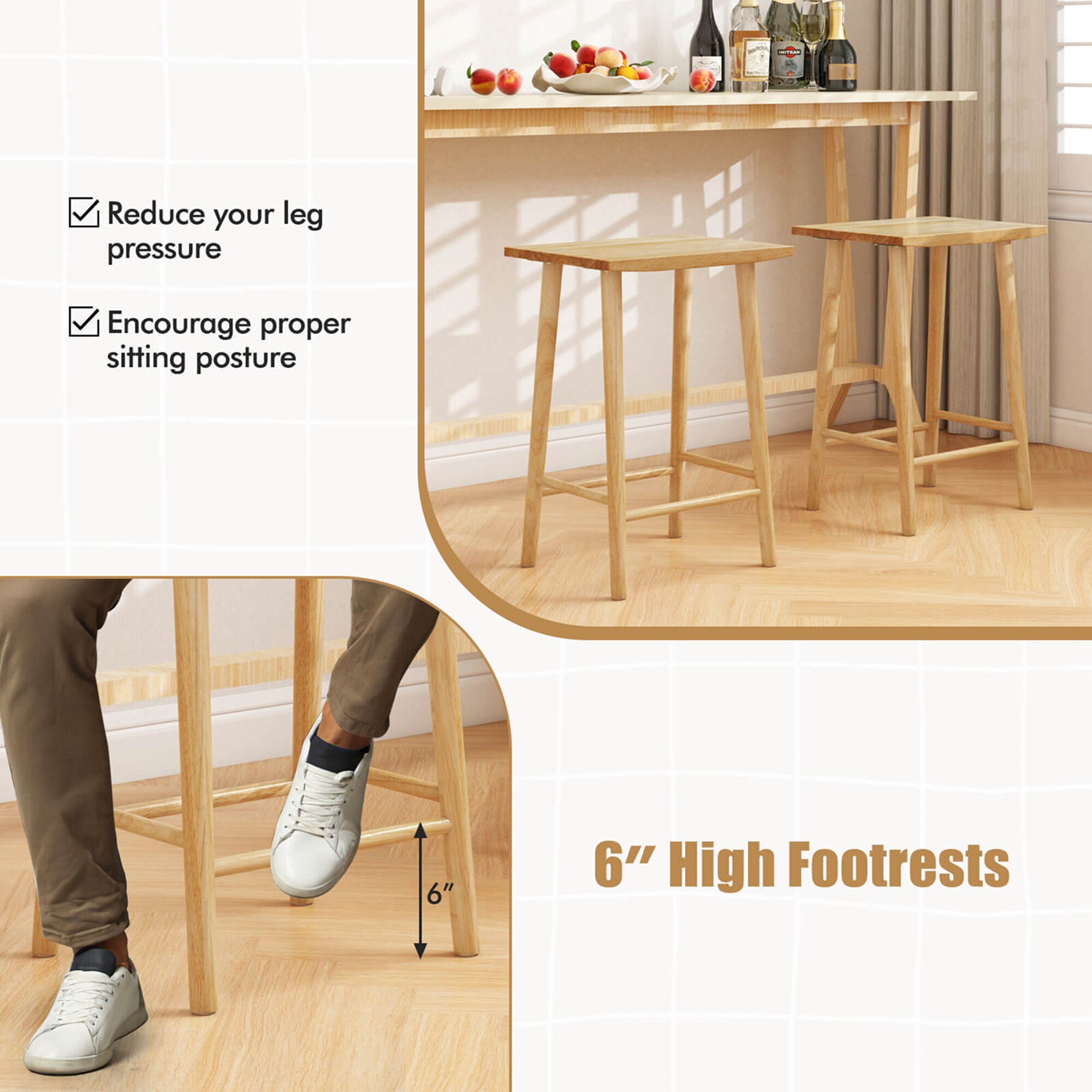 Costway HCST03065 stools - View #5