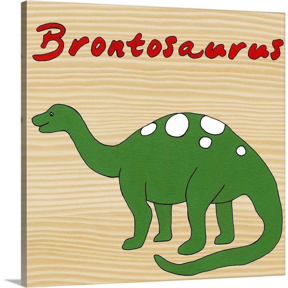 GreatBigCanvas 1137893-24-16X16 Brontosaurus by Megan Meagher C 16-in H x 16-in W Abstract Print on Canvas