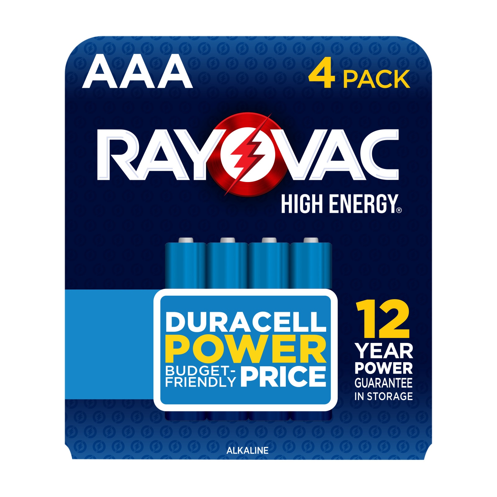 Rayovac 824-4TJ High Energy Alkaline AAA Batteries ( 4 -Pack)