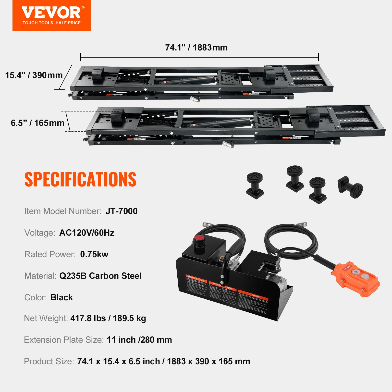VEVOR QCSJJZG7000LB9KL9V1 Vehicle-Lifts - View #7