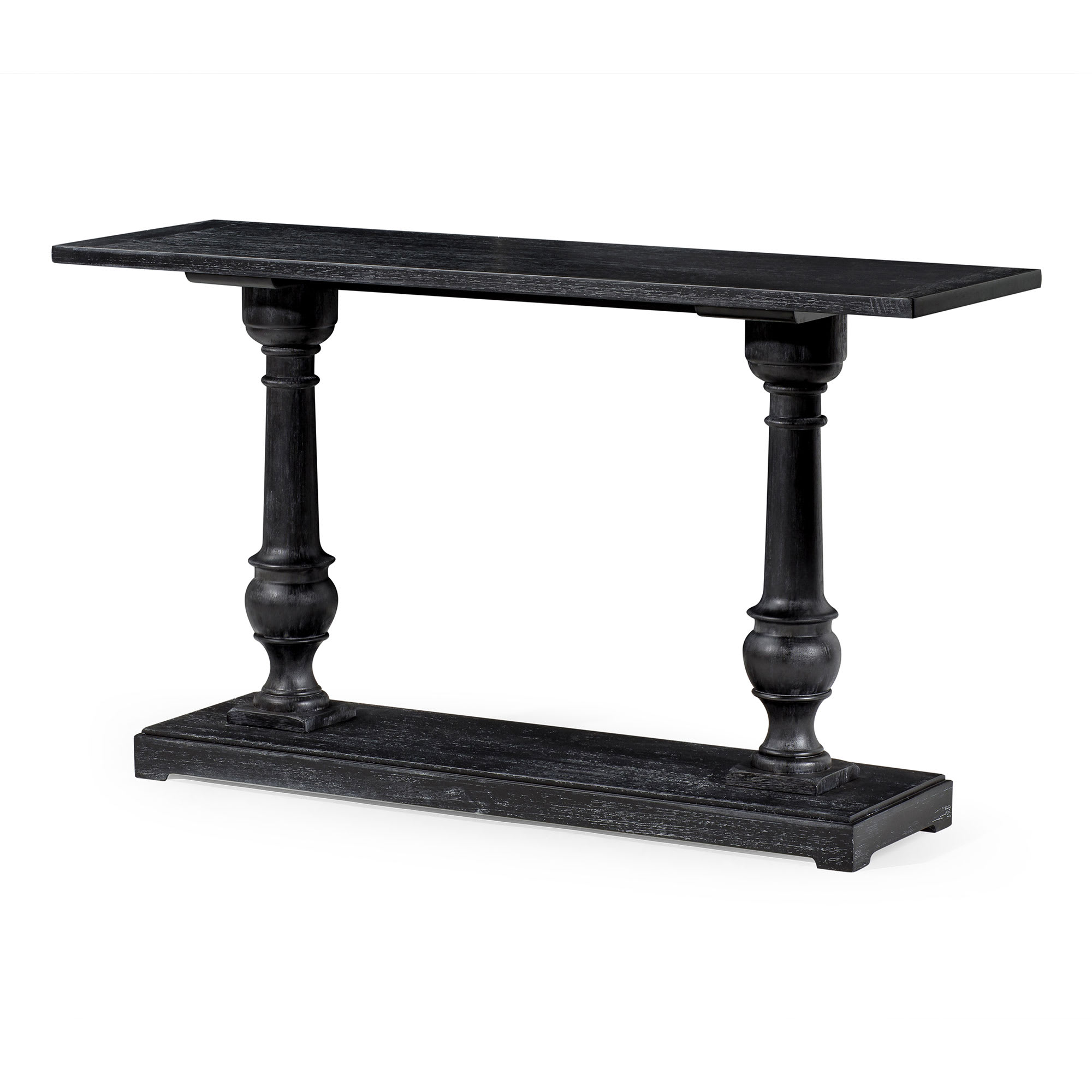 Maven Lane 324548 Arthur Traditional Rectangular Accent Console Table for Small Spaces and Front Door Entrance Hallway in Antiqued Black Finish
