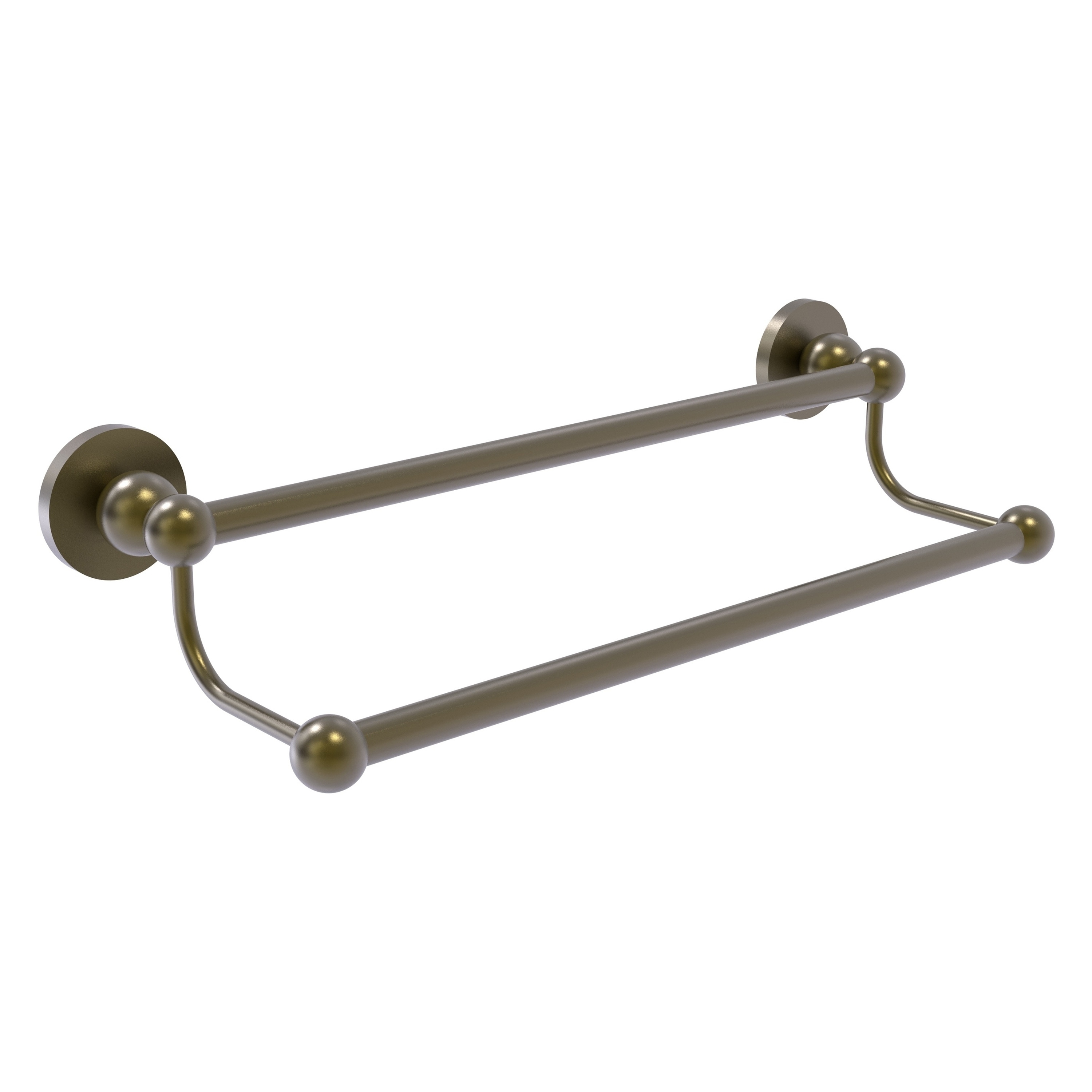 Allied Brass BL-72/30-ABR Bolero 30-in double Antique Brass Wall mount Double Towel Bar