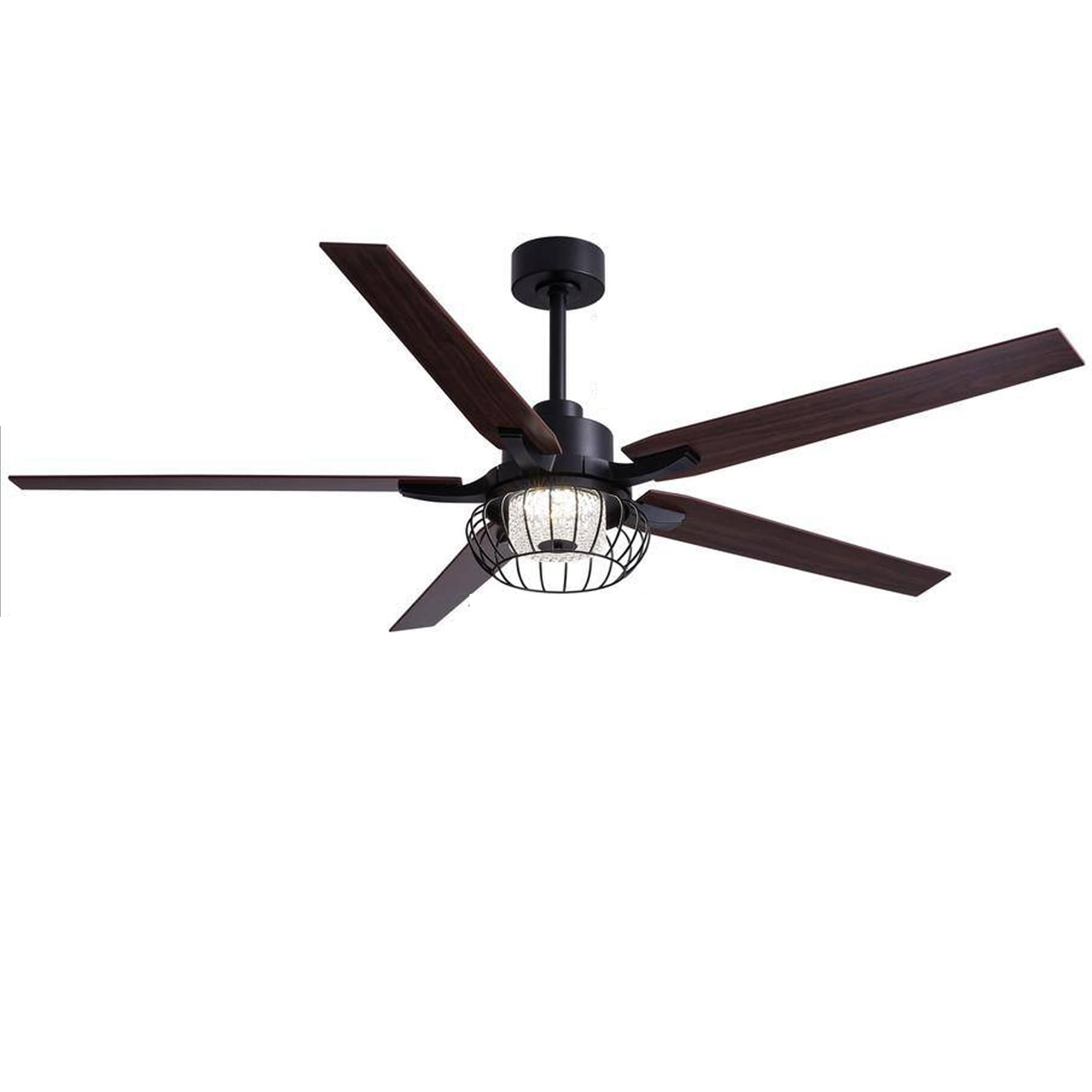 Antoine BLW015 56-in Color-Changing Integrated LED Smart Black with PC Blades Ceiling Fan With Light - Remote Included ( 5 -Blade )
