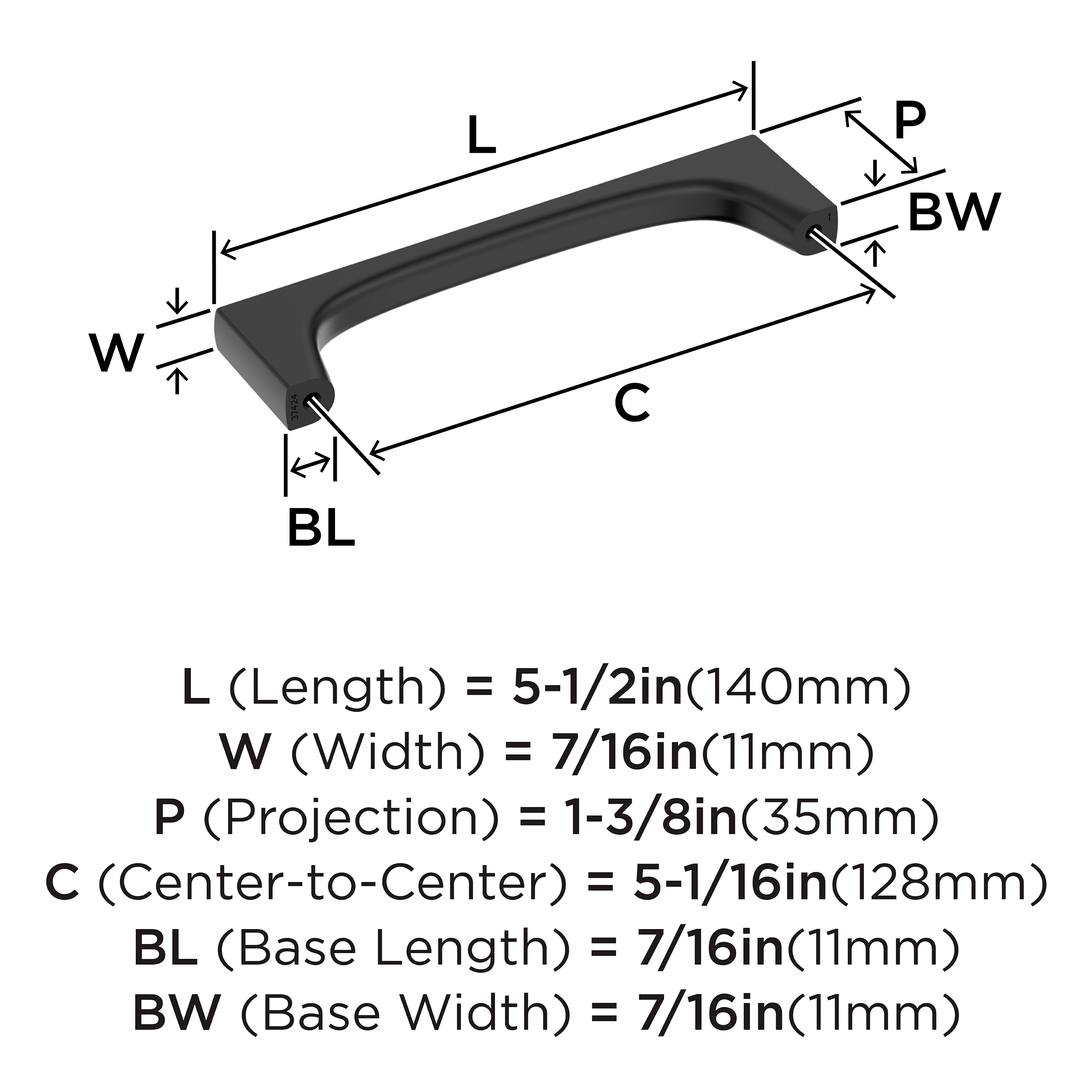 Amerock BP37424MB Cabinet-Pulls - View #4