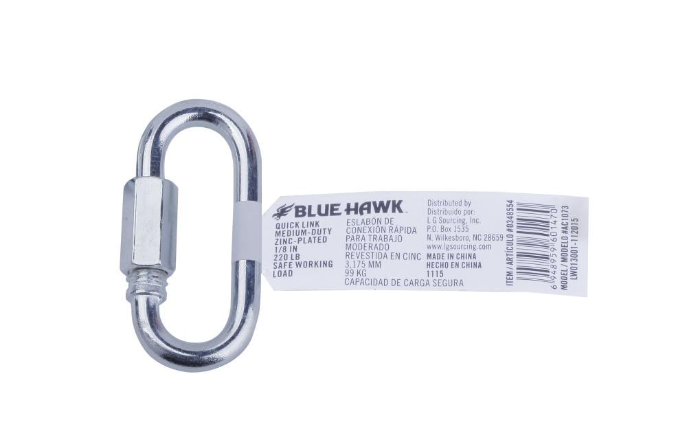 Blue Hawk 1/8-in Zinc-Plated Quick Link in the Chain Accessories