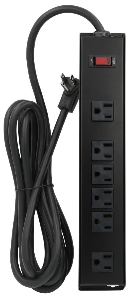 Utilitech 6-Outlet Indoor Black Power Strip at Lowes.com