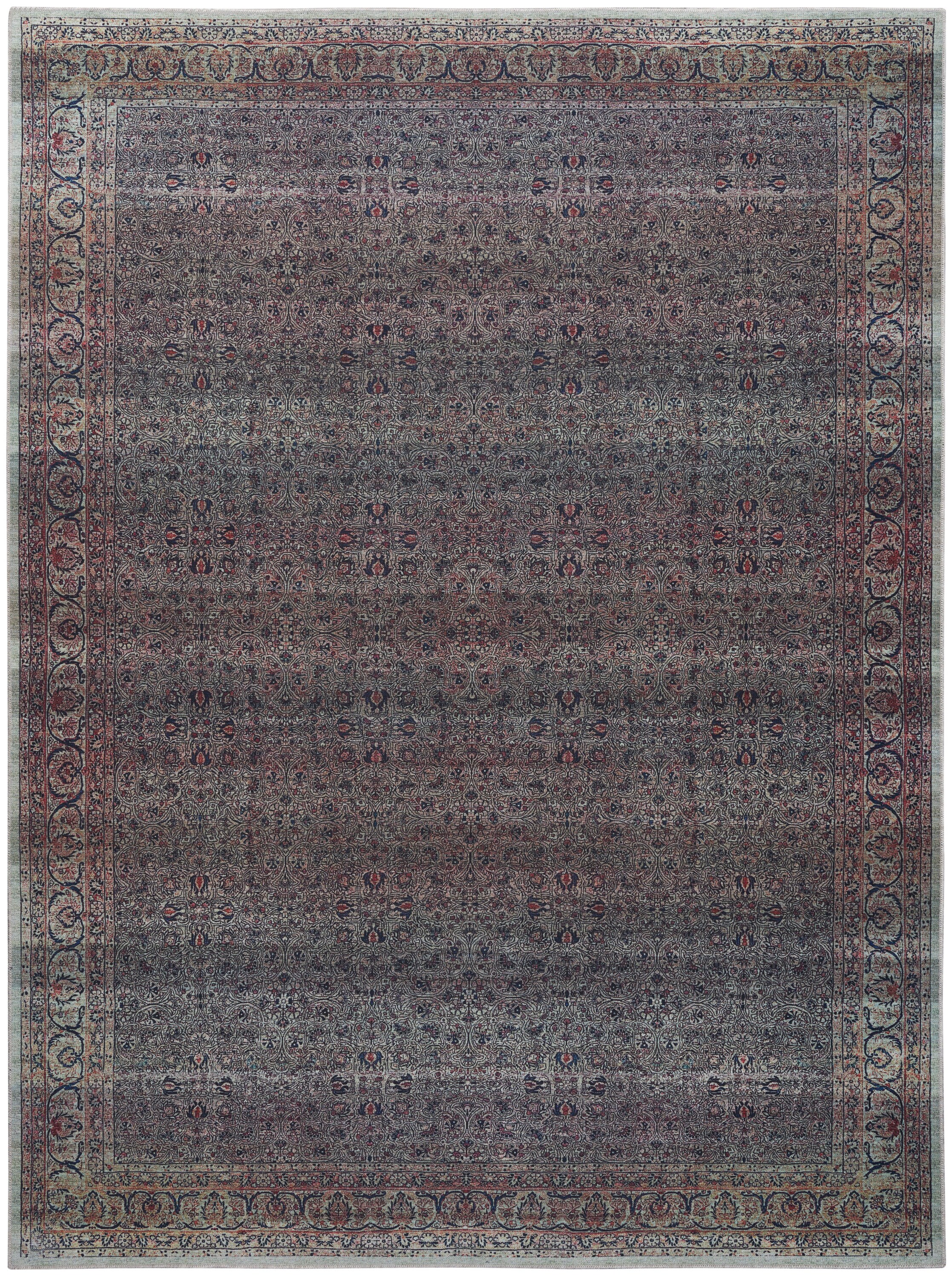 Emerald Vintage Flatwoven 5' x 7' Synthetic Easy Care Rug