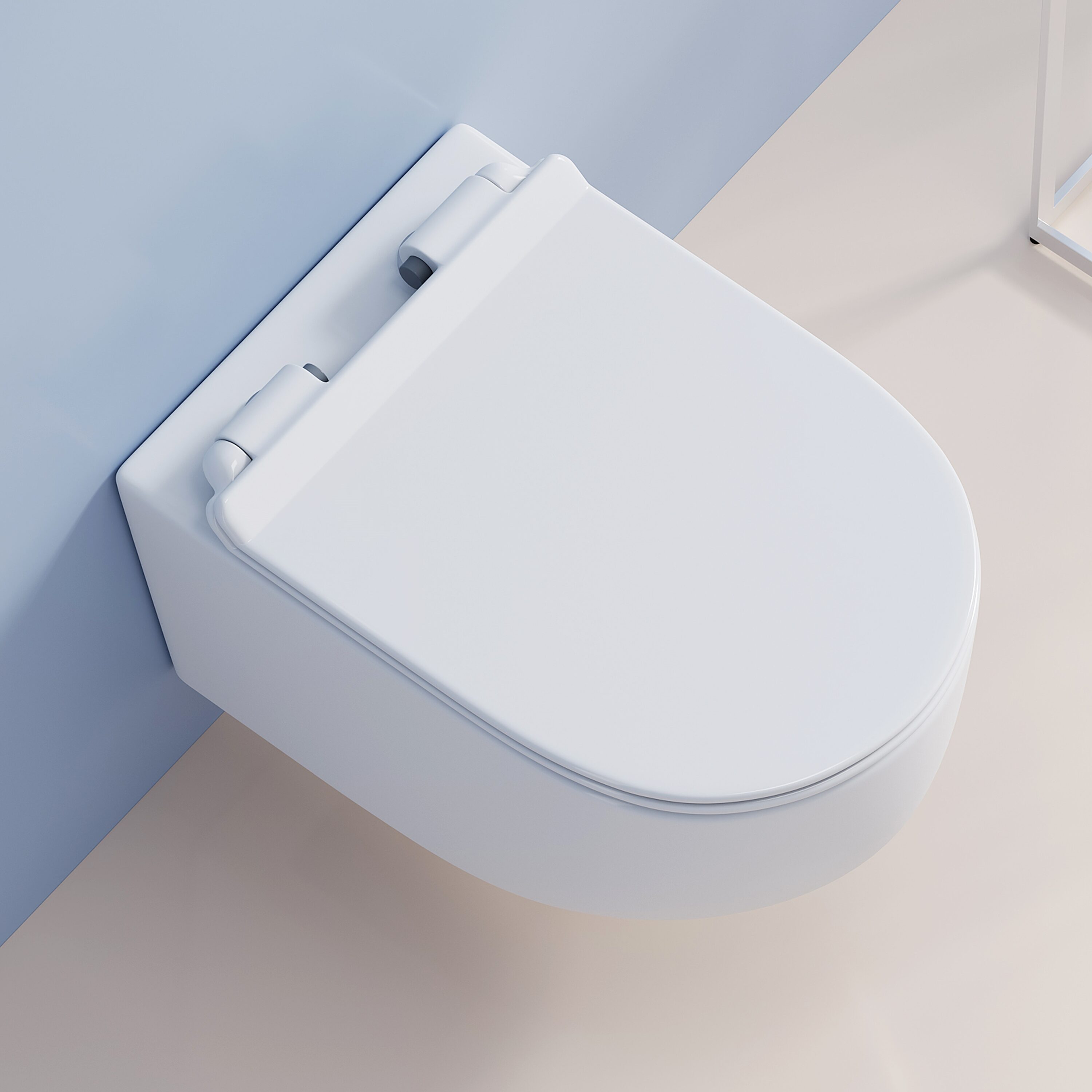 Eridanus Capri White D-shape Custom height Wall-hung Rough-In 1.1 GPF ...
