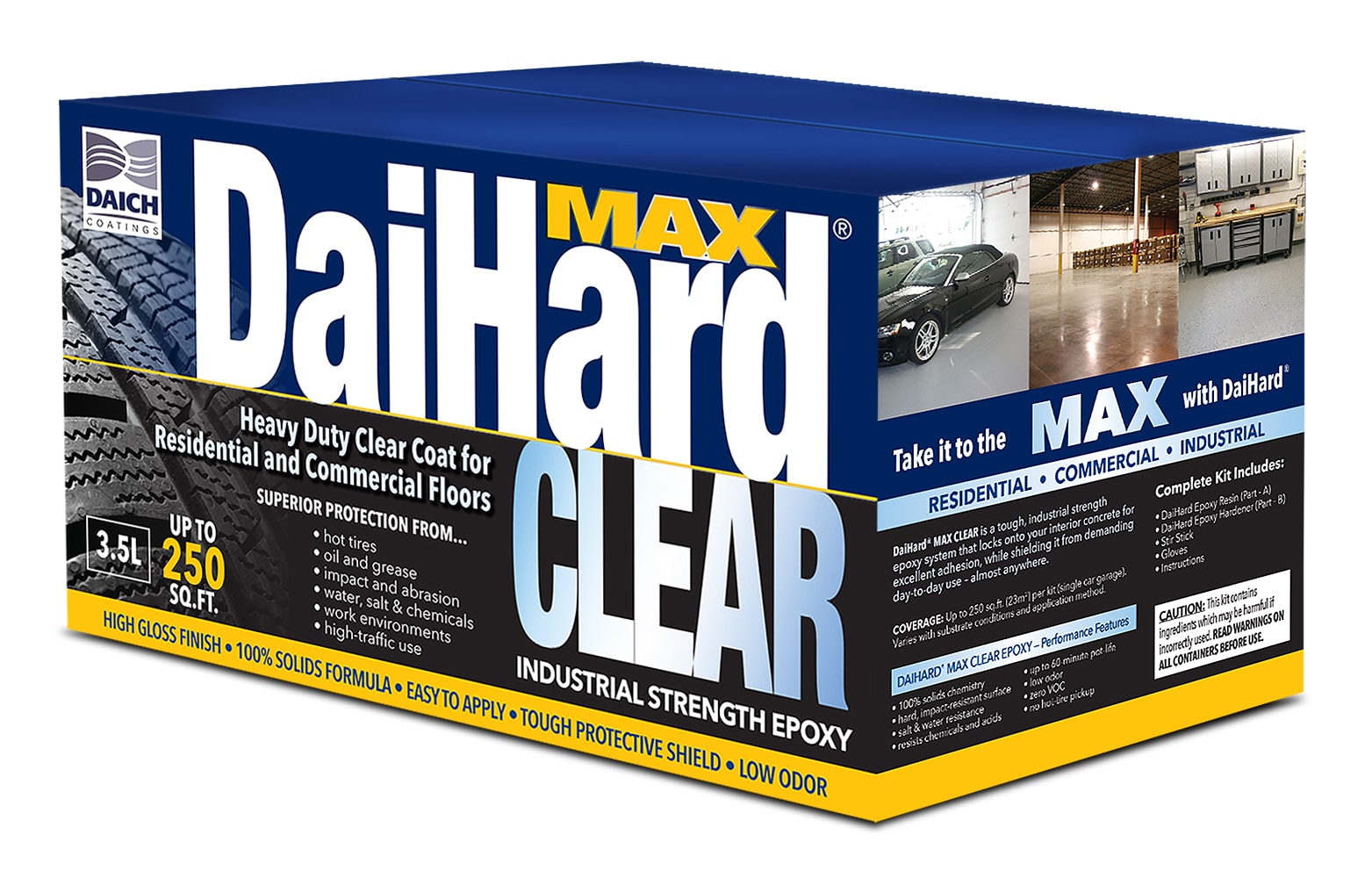 Daich DHMU-35CL DaiHard Max 2-part Clear/gloss Epoxy Concrete and Garage Floor Paint ( 1-gallon )