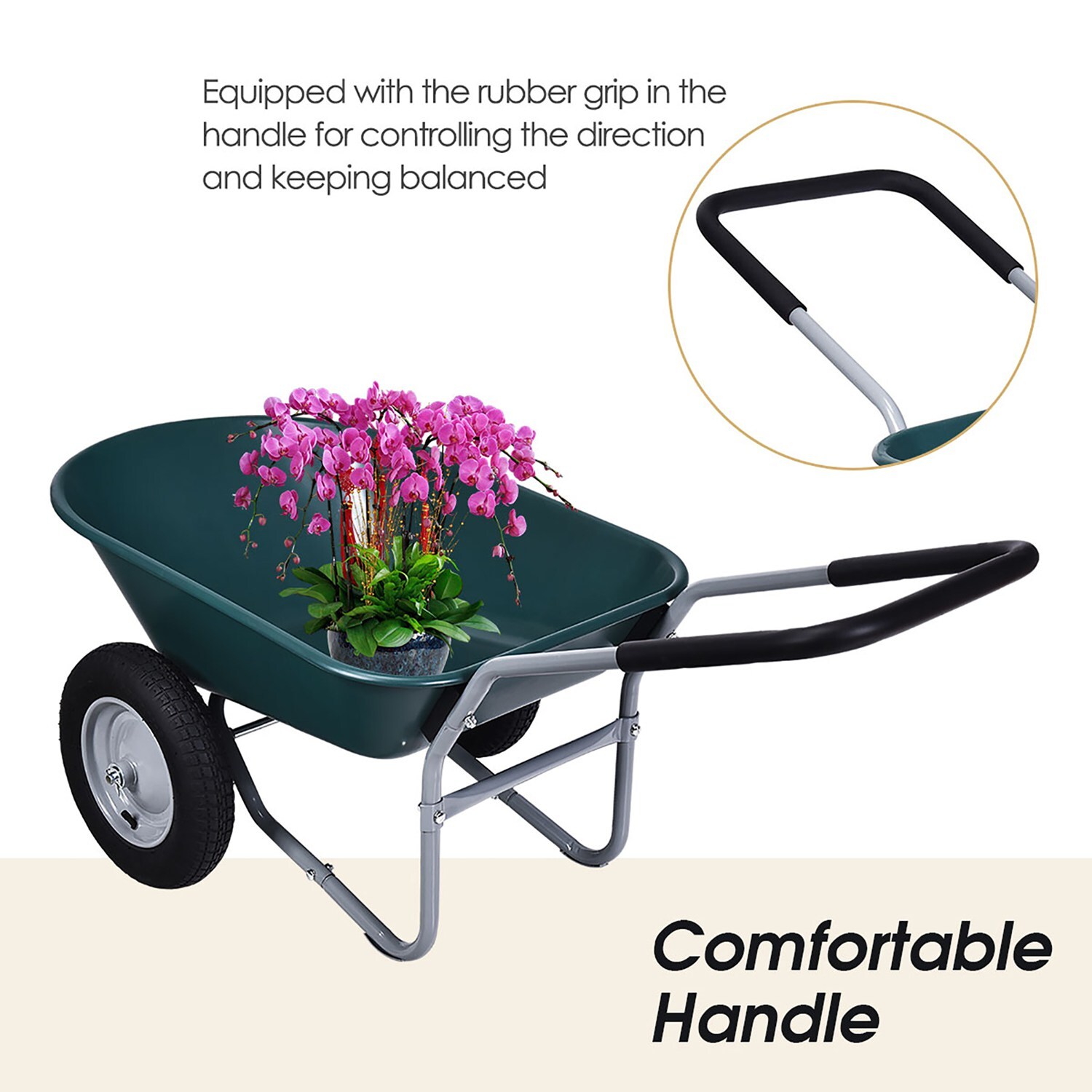 Costway CSHY002711 wheelbarrow - View #7